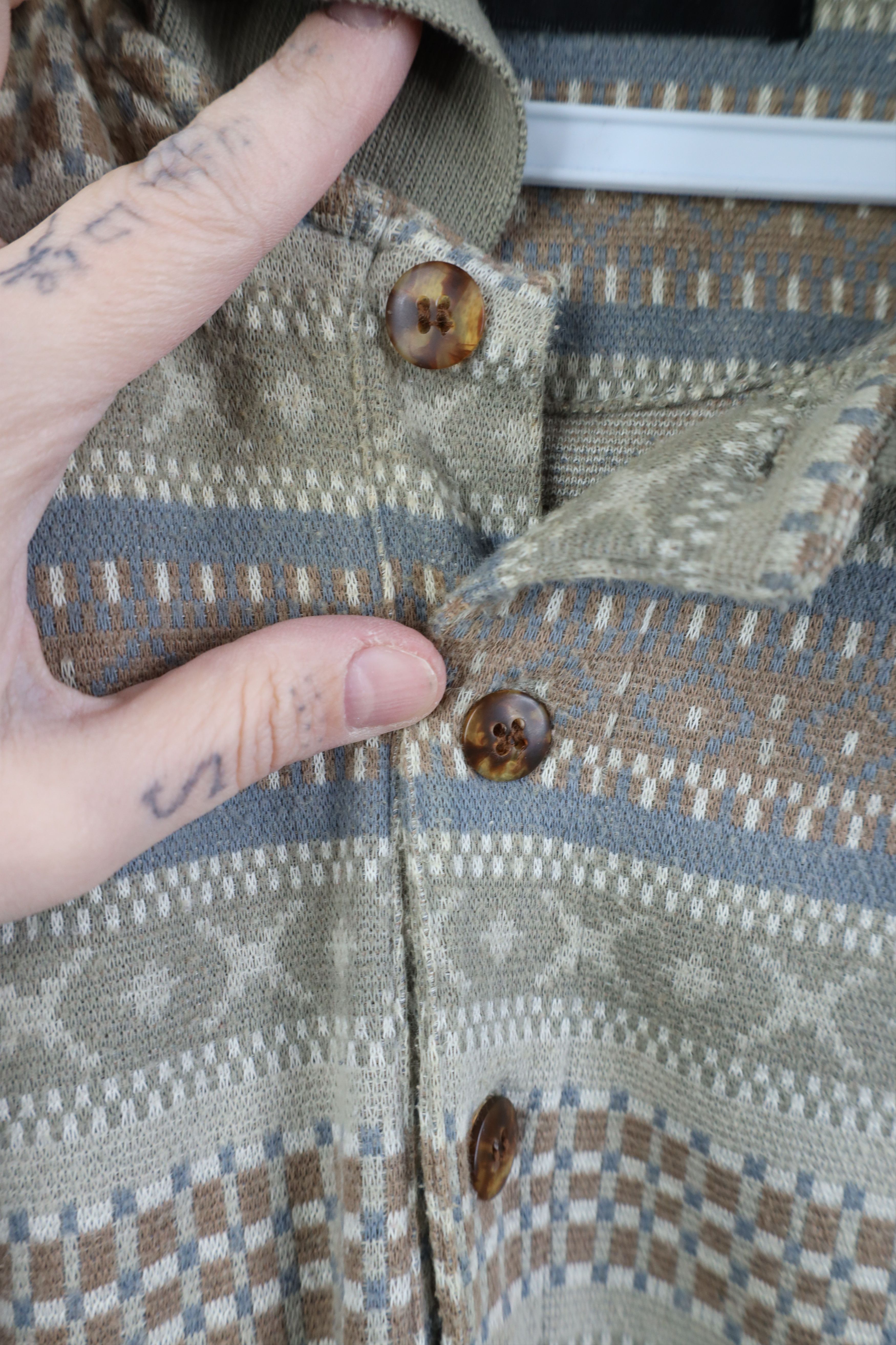 Pierre Cardin Vintage 90s Pierre Cardin Fair Isle Long Sleeve Rugby Polo Size US L / EU 52-54 / 3 - 4 Thumbnail