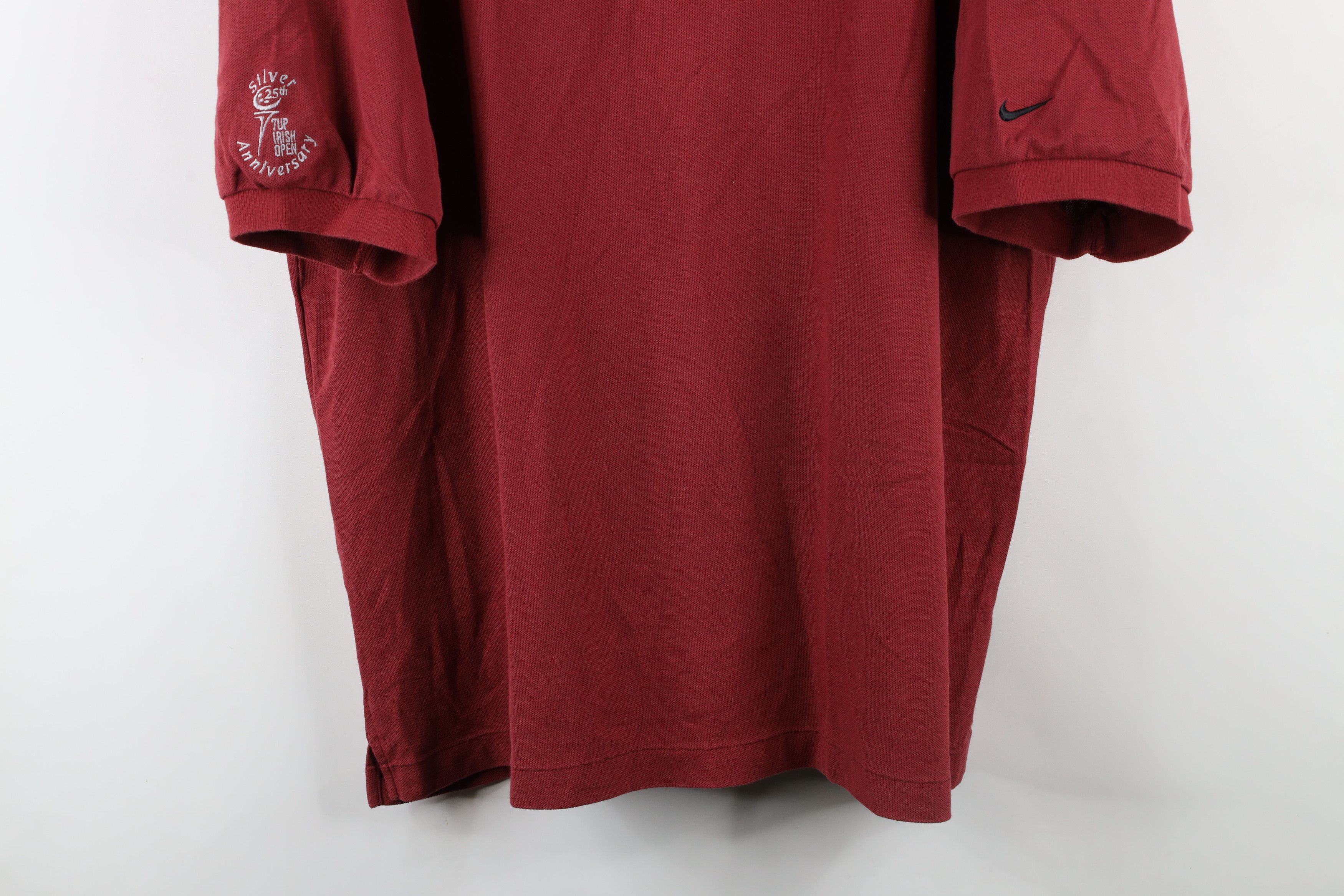 Nike × Vintage Vintage Nike Golf Scott Mini Swoosh Golf Polo Shirt Red Size US XXL / EU 58 / 5 - 3 Thumbnail