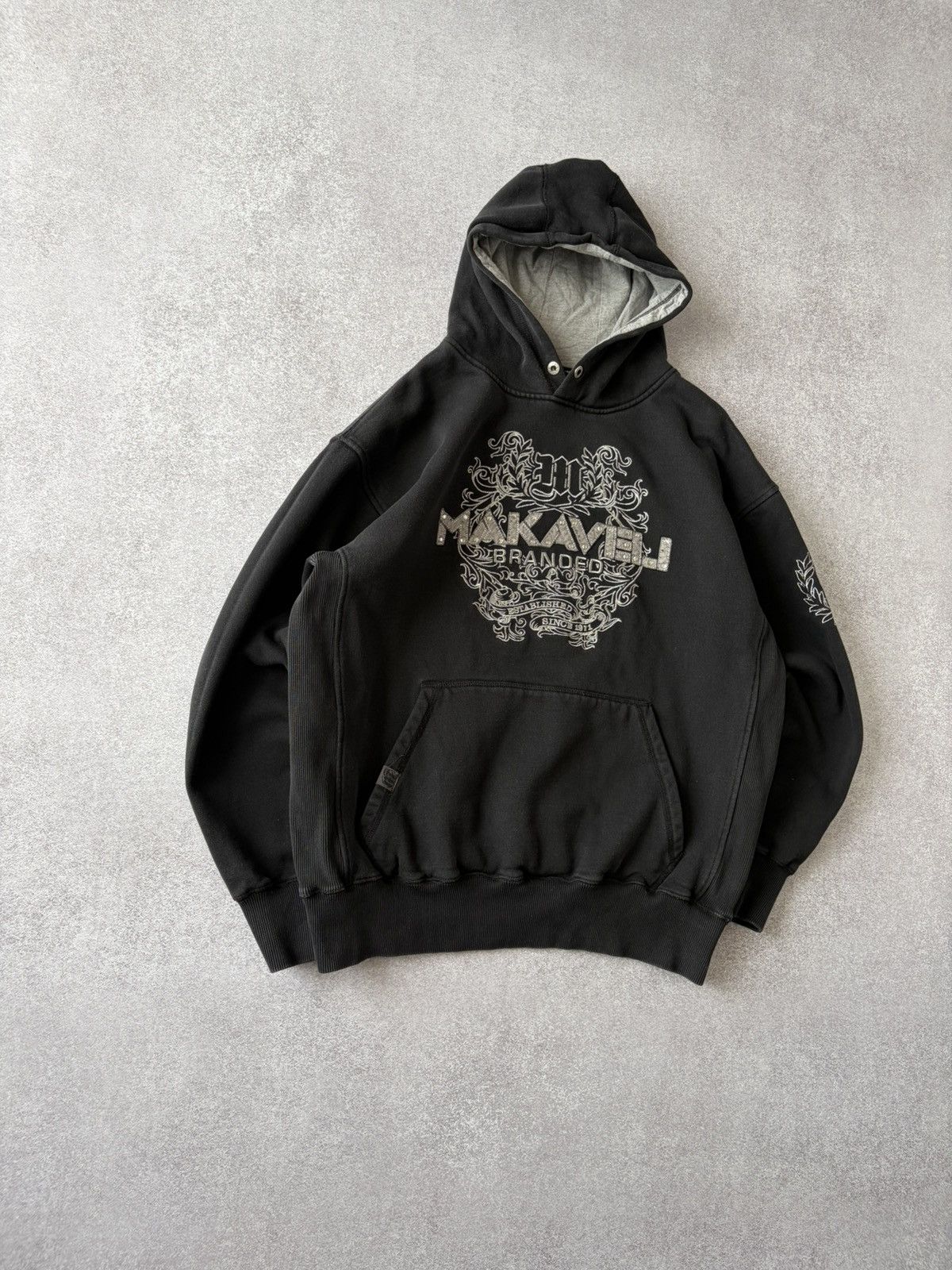 Makaveli VTG Y2K Makaveli Rare 2Pac Rap Embroidered Logo Black Hoodie Size US L / EU 52-54 / 3 - 3 Thumbnail