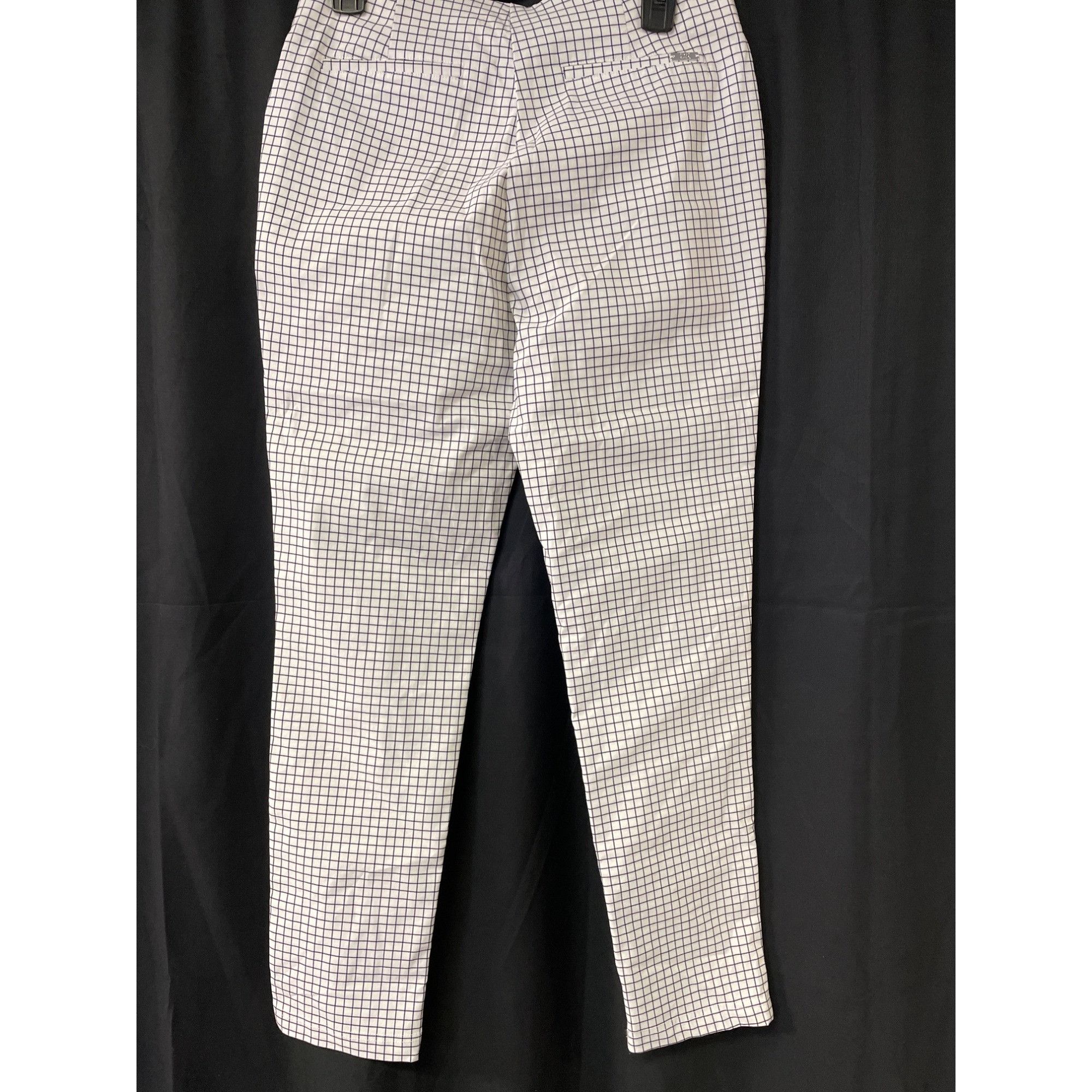 Calvin Klein Calvin Klein Women's White & Black Checkered Stretch Pants S Size 32" / US 10 / IT 46 - 2 Thumbnail