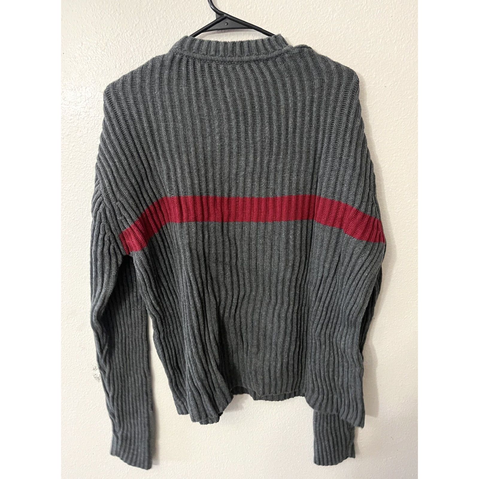 Gap VINTAGE Gap Sweater Mens Knit Gray Large Pullover Fleece Crew Neck USA 70s 80s Mens Lot Size US L / EU 52-54 / 3 - 2 Thumbnail
