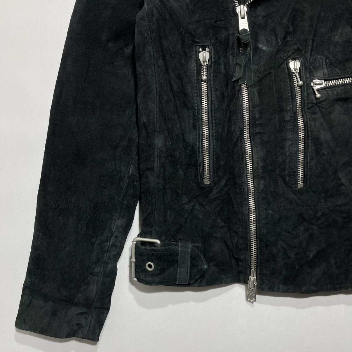 Allsaints ALLSAINT NASH BIKER SUEDE JACKET Size US S / EU 44-46 / 1 - 6 Thumbnail
