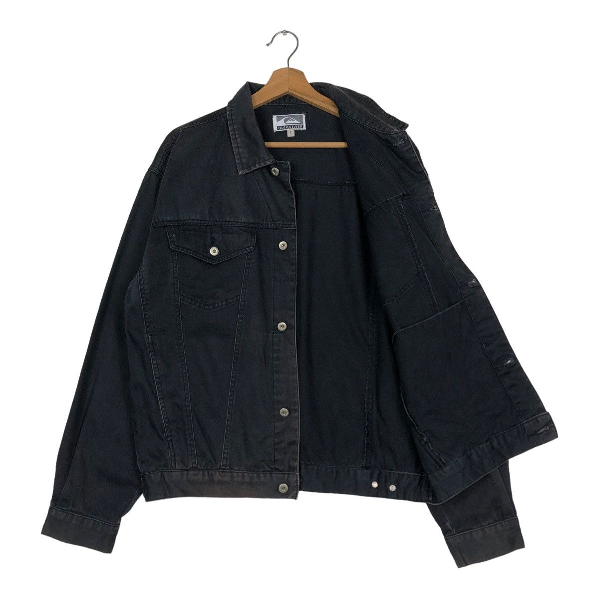 Quiksilver 🔥VINTAGE 90’s CROPPED BIKER JACKET QUICKSILVER CARGO Size US L / EU 52-54 / 3 - 11 Thumbnail