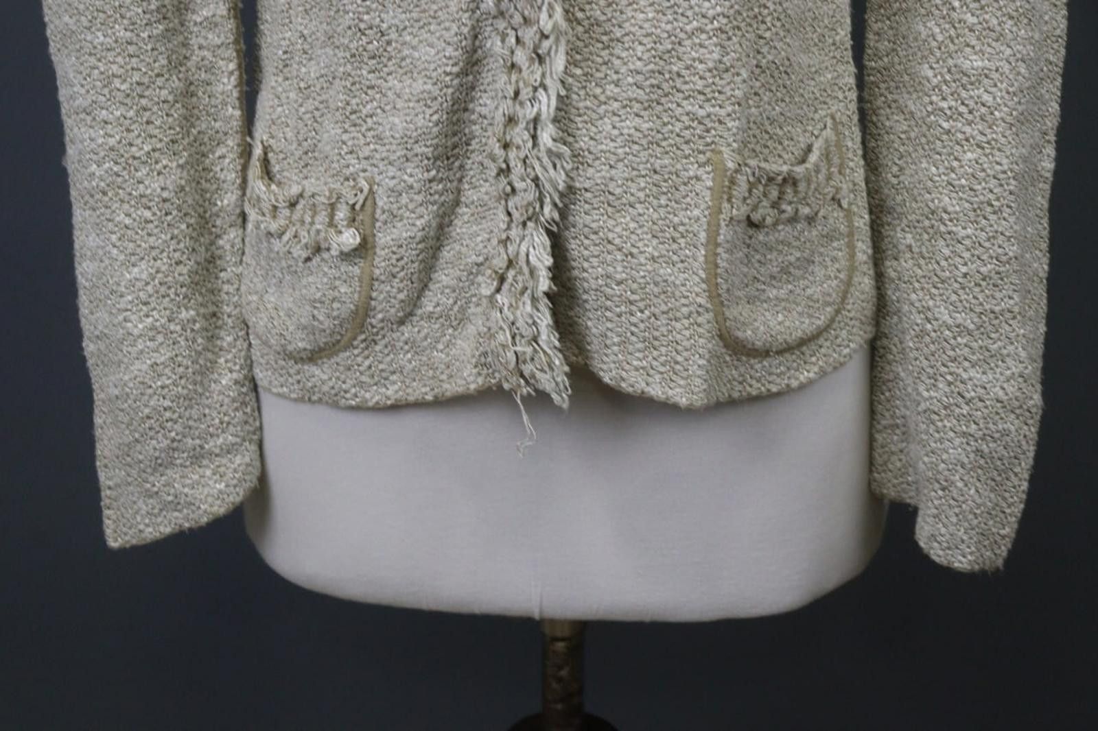 Armani Collezioni Armani Collezioni Tan Viscose Tweed Jacket Size 42 Size M / US 6-8 / IT 42-44 - 3 Thumbnail