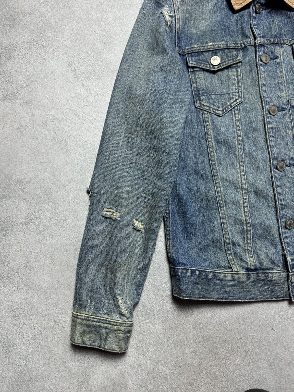 Allsaints Allsaints Distressed Denim Button Jacket Size US M / EU 48-50 / 2 - 5 Thumbnail