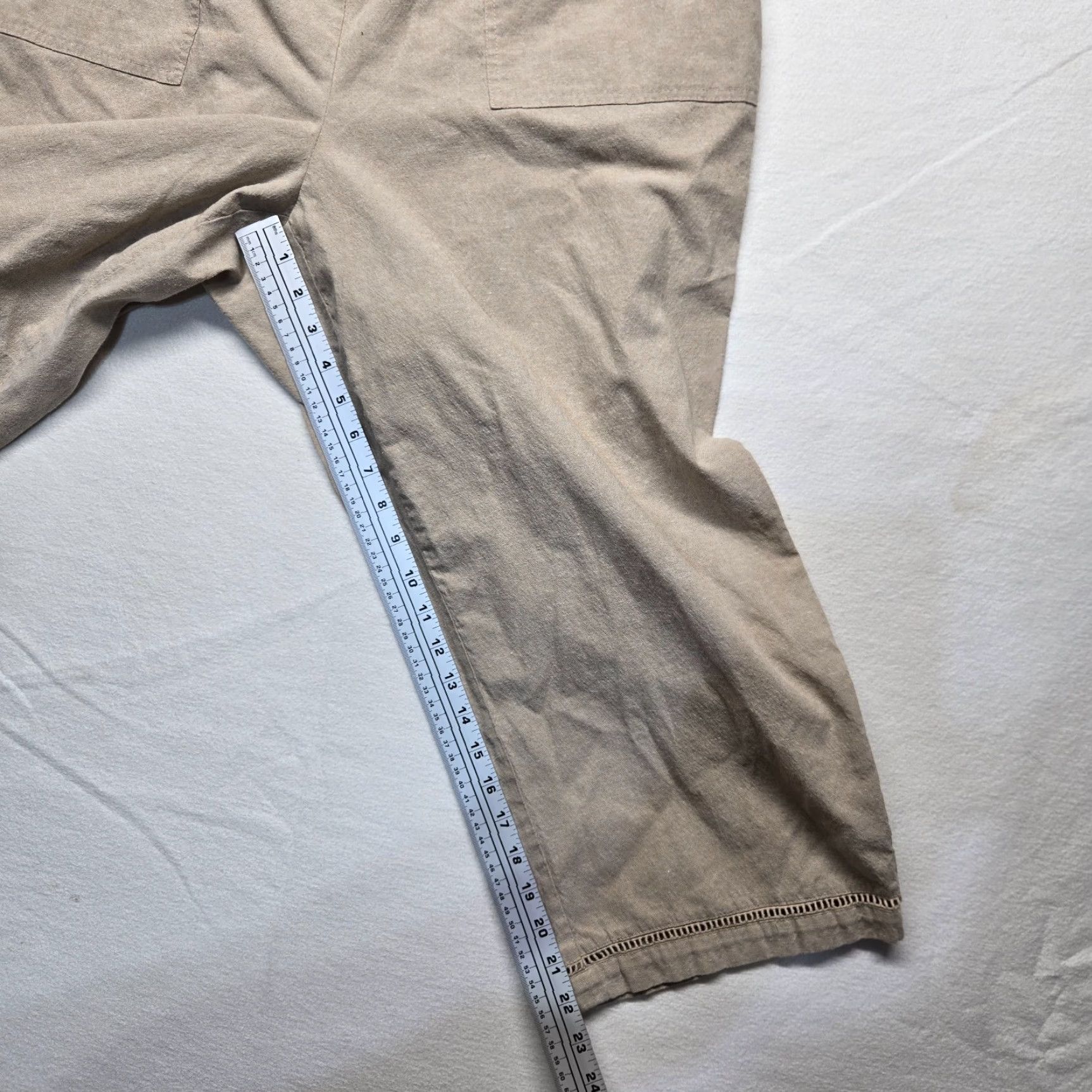 Vintage Alfred Dunner Pants Capris Beige Stretch 22W Womens Plus Size Adults Size 22 Beige Stretch Pants Women Size 40" / US 18 - 5 Thumbnail