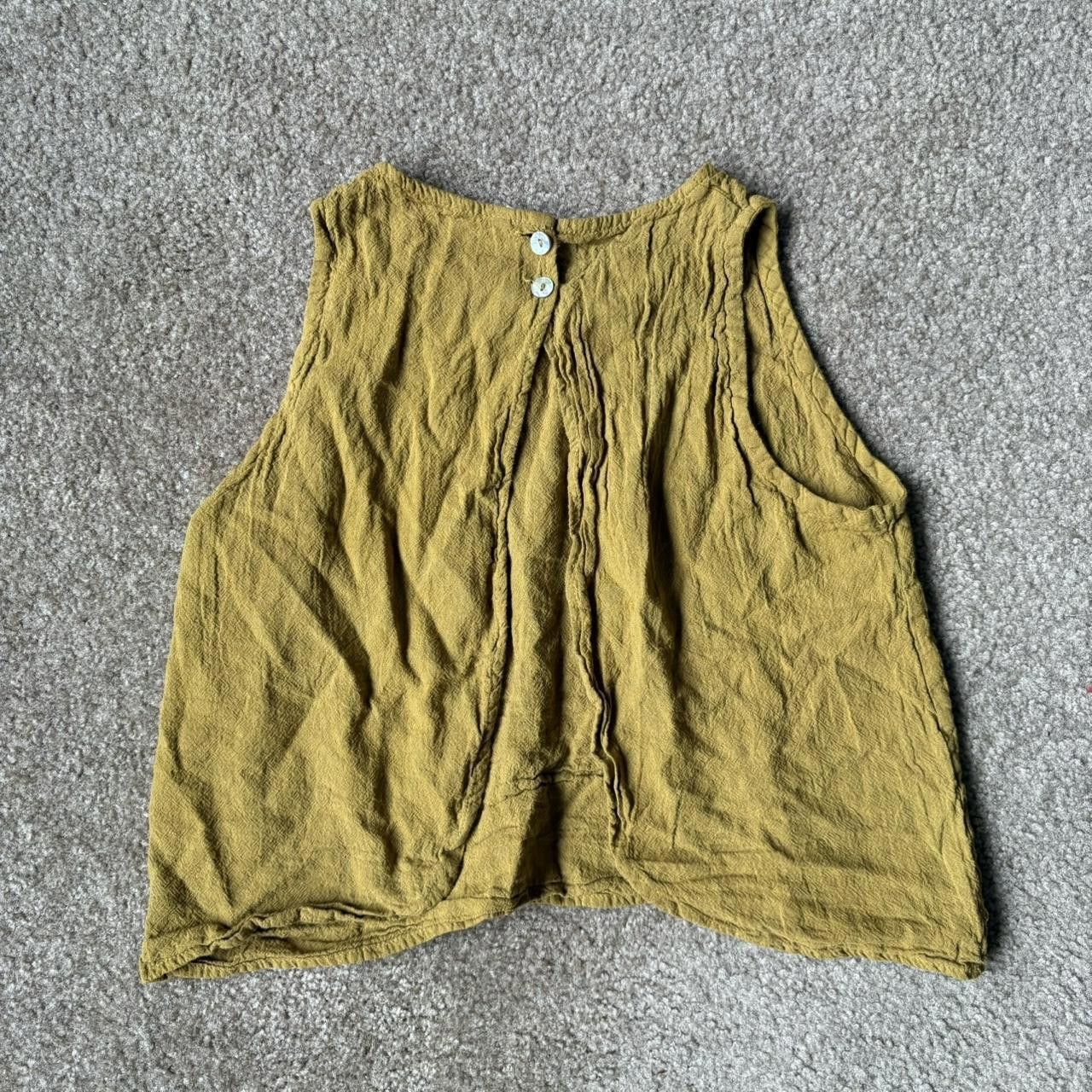 Designer Mustard Yellow Open Back Crop Size S / US 4 / IT 40 - 2 Thumbnail