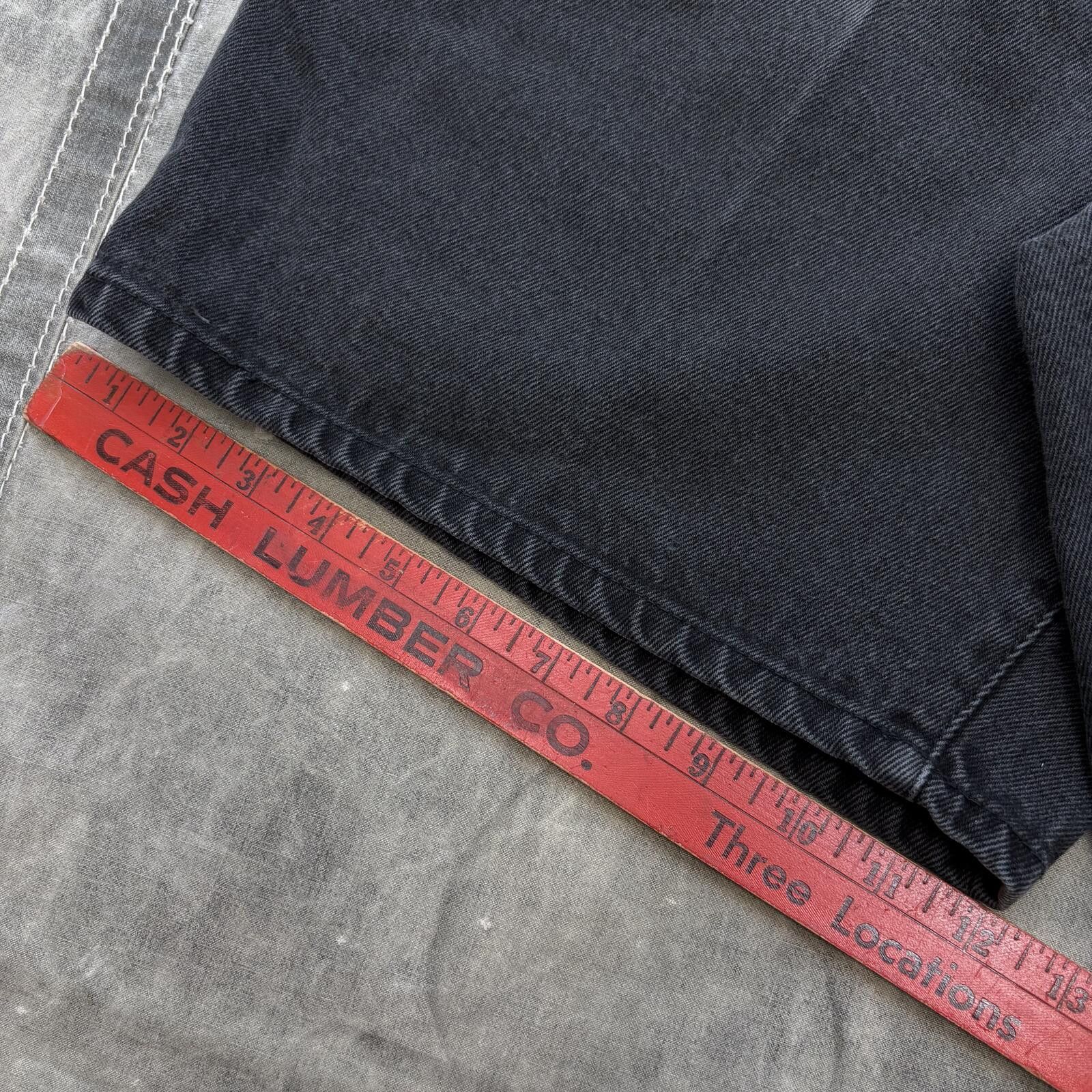 Vintage Vintage 90s Y2K Black Grunge Skater Baggy Denim Shorts Jorts Size US 36 / EU 52 - 7 Thumbnail