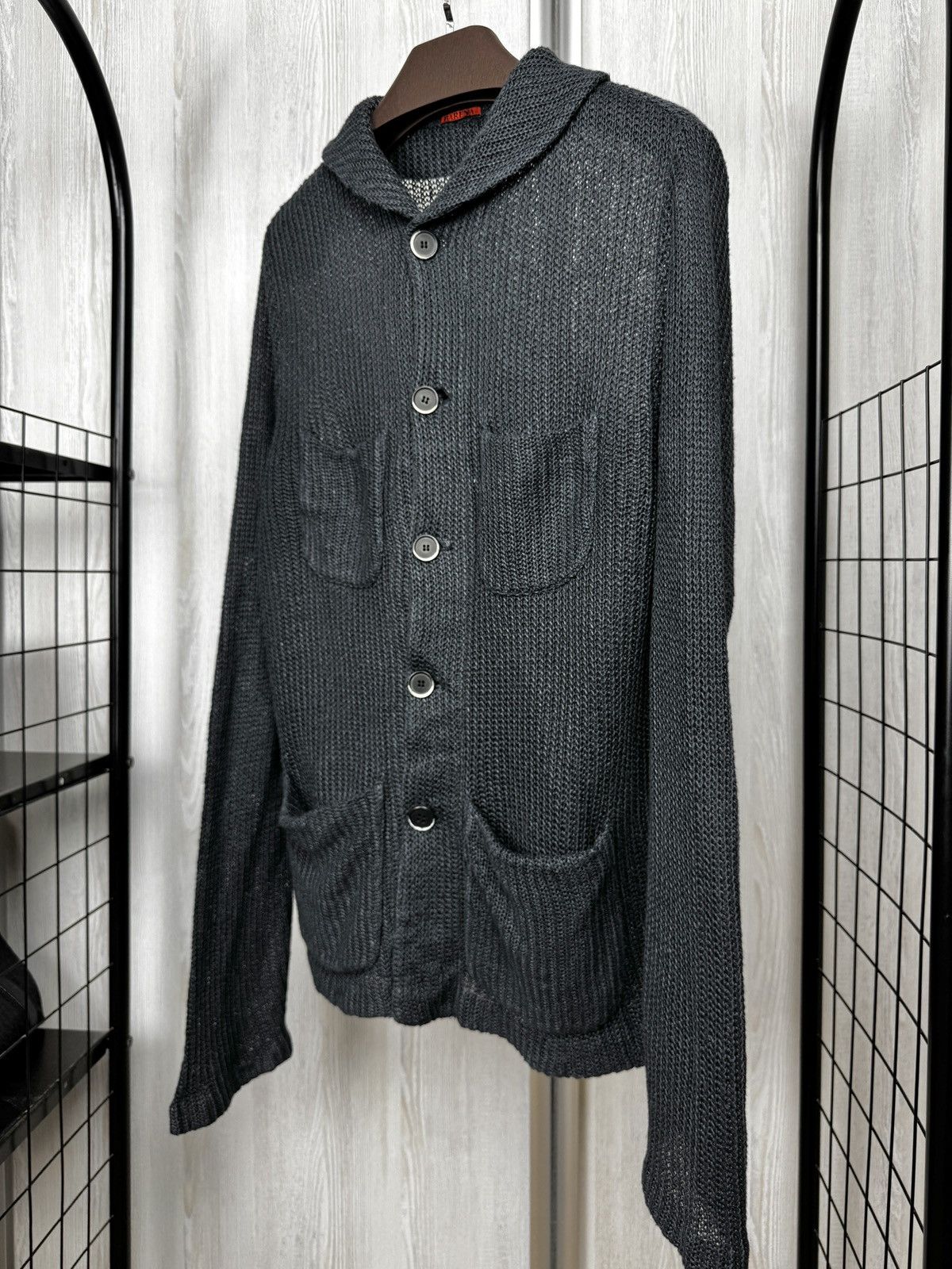 Barena Venezia Barena Venezia grey linen chain style cardigan blazer Size US XL / EU 56 / 4 - 6 Thumbnail