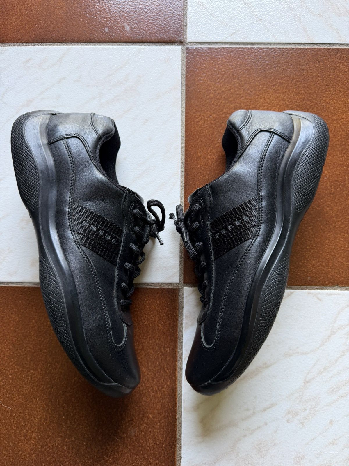 Prada Americas Cup OG All Black Leather Size US 10 / EU 43 - 1 Thumbnail
