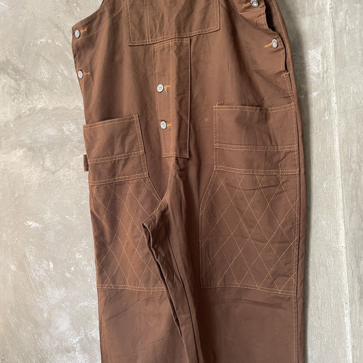 Other Fuzao Brand Overall Cotton Duck Twill Canvas Brown Size US 42 / EU 58 - 6 Thumbnail