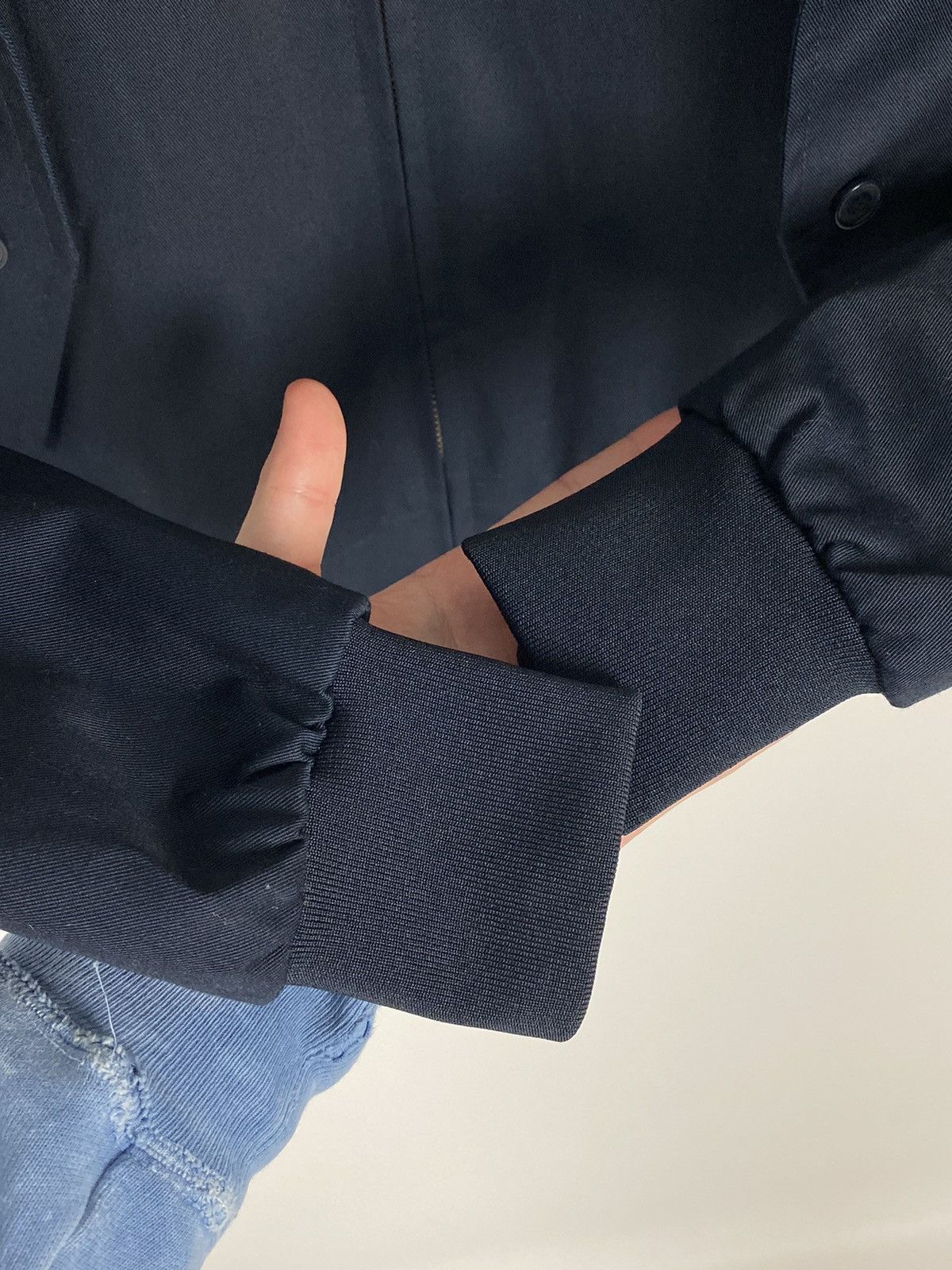 Other Casual Navy Blue Cotton Hooded Jacket Size US M / EU 48-50 / 2 - 8 Thumbnail
