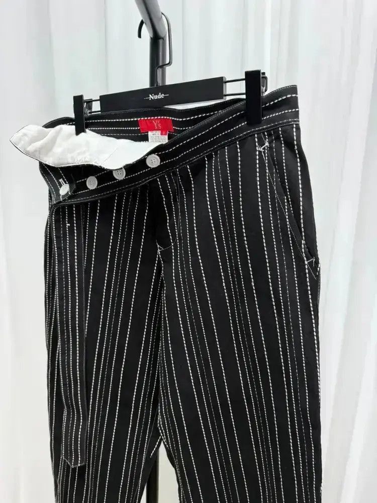 Yohji Yamamoto Sz 3 Yohji Yamamoto Y's Red Label Stripes Uneven Trouser-25 Size US 32 / EU 48 - 8 Thumbnail