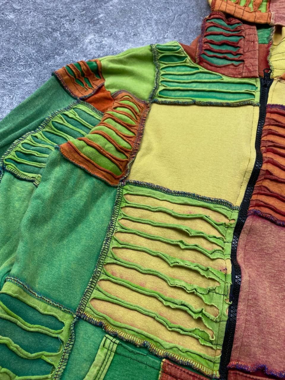 Vintage Avant Garde Patchwork Vintage Y2K Hoodie Hippie Rare Size US L / EU 52-54 / 3 - 5 Thumbnail