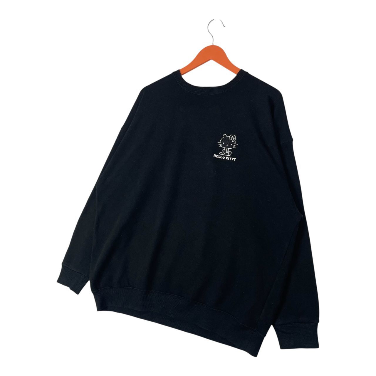Anime Vintage Hello Kitty Embroided Backhit Logo Sweatshirt Size XL / US 12-14 / IT 48-50 - 3 Thumbnail
