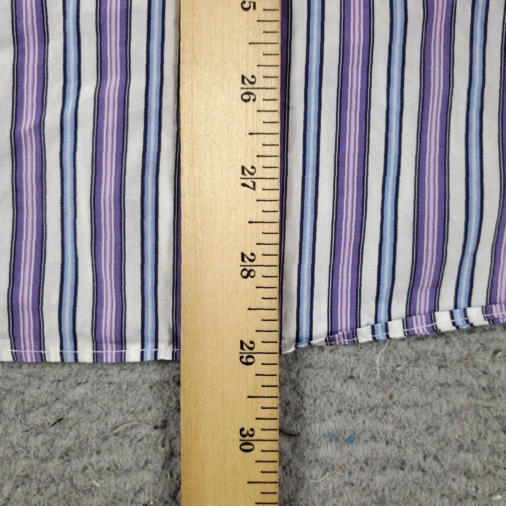 BUGATCHI Bugatchi Uomo Button-Up Shirt Men's Medium Purple Striped Long Sleeve Classic Fit Size US M / EU 48-50 / 2 - 4 Thumbnail