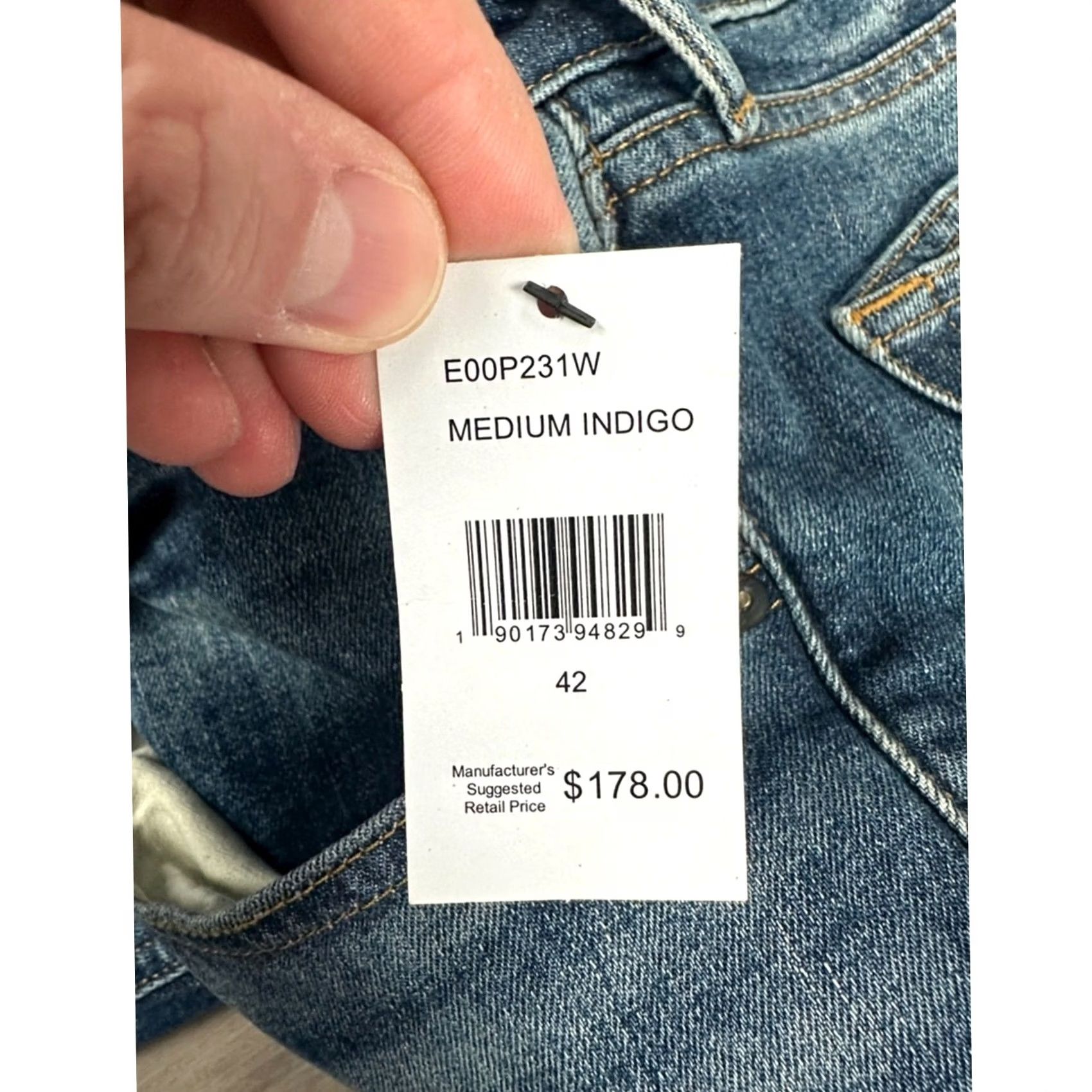 Prps PRPS Jeans Skinny Hydro Purpose Windsor Fit 42 Men Blue Denim Inseam 34 NWT P2 Stretch" Size US 42 / EU 58 - 8 Thumbnail