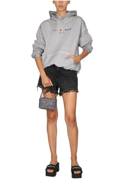 Alexander Wang Alexander Wang Women's Logo Detailed Hoodie Sweatshirt XXS Size XXS / US 00 / IT 34 - 7 Thumbnail