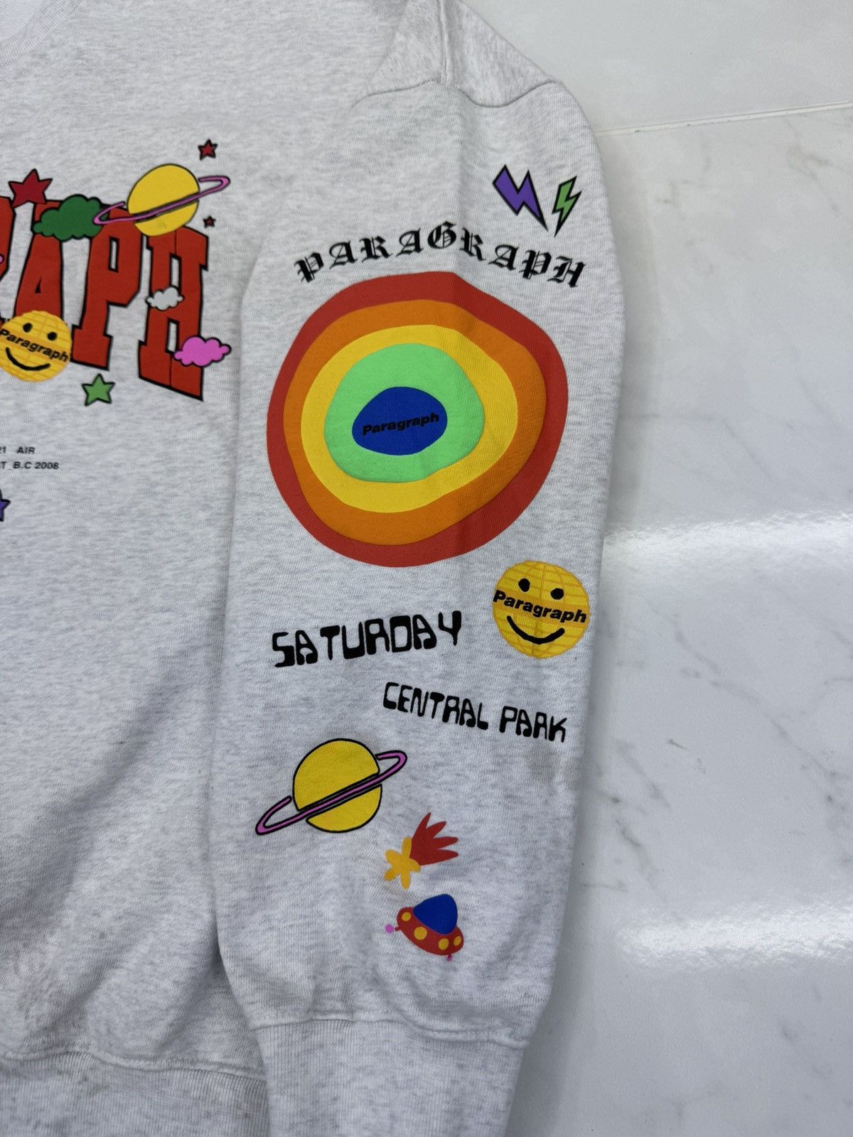 Japanese Brand PARAGRAPH Multi Graphic Logo Murakami Baggy Fit Sweatshirt Size US L / EU 52-54 / 3 - 2 Thumbnail