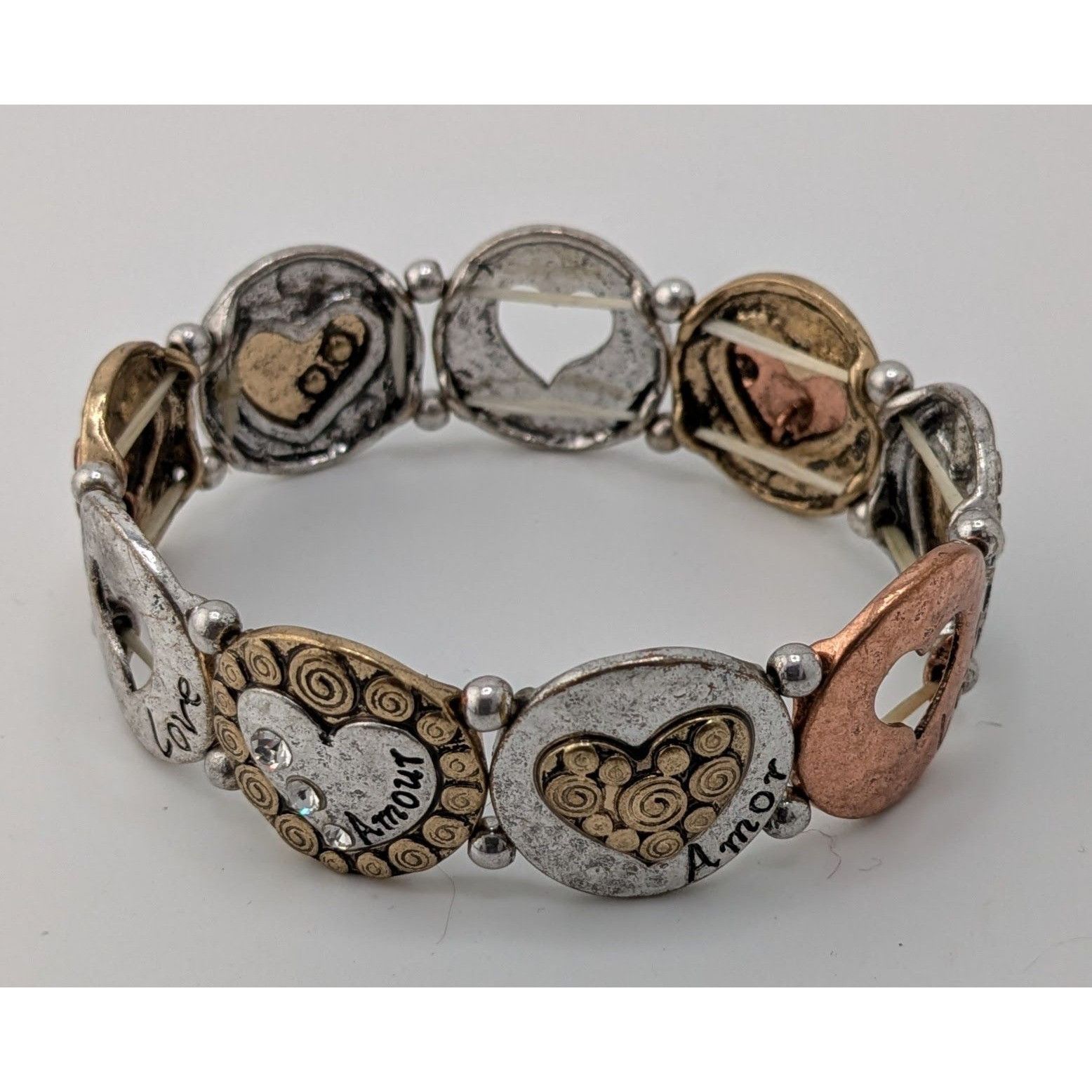 Other Rustic Love & Amour Multicolor Stretch Bracelet Heart Size ONE SIZE - 5 Thumbnail