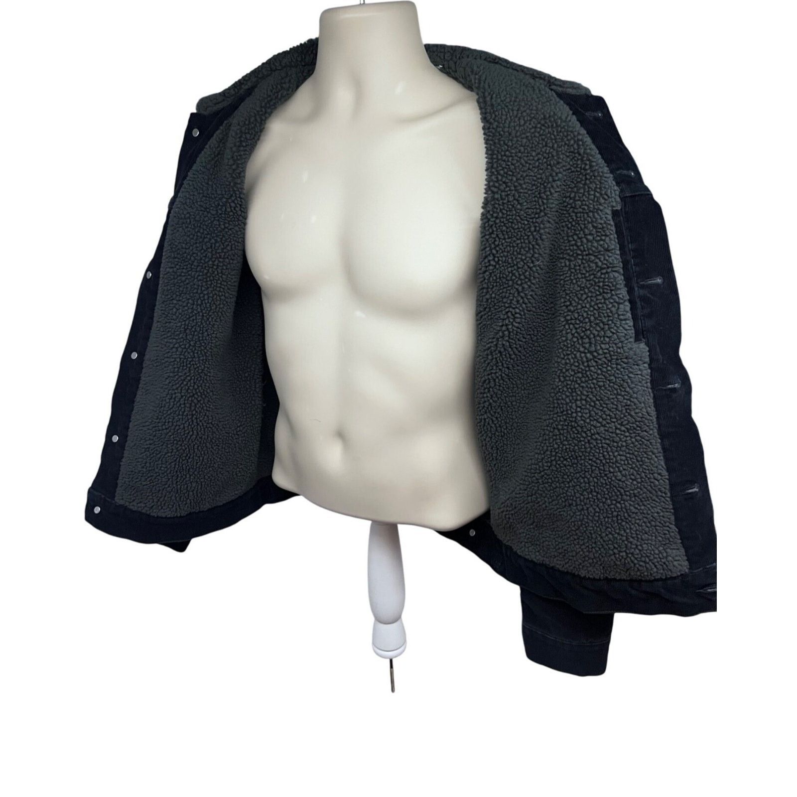 Levi's Levis Black Corduroy Sherpa Button Up Trucker Jacket Small Size US S / EU 44-46 / 1 - 4 Thumbnail
