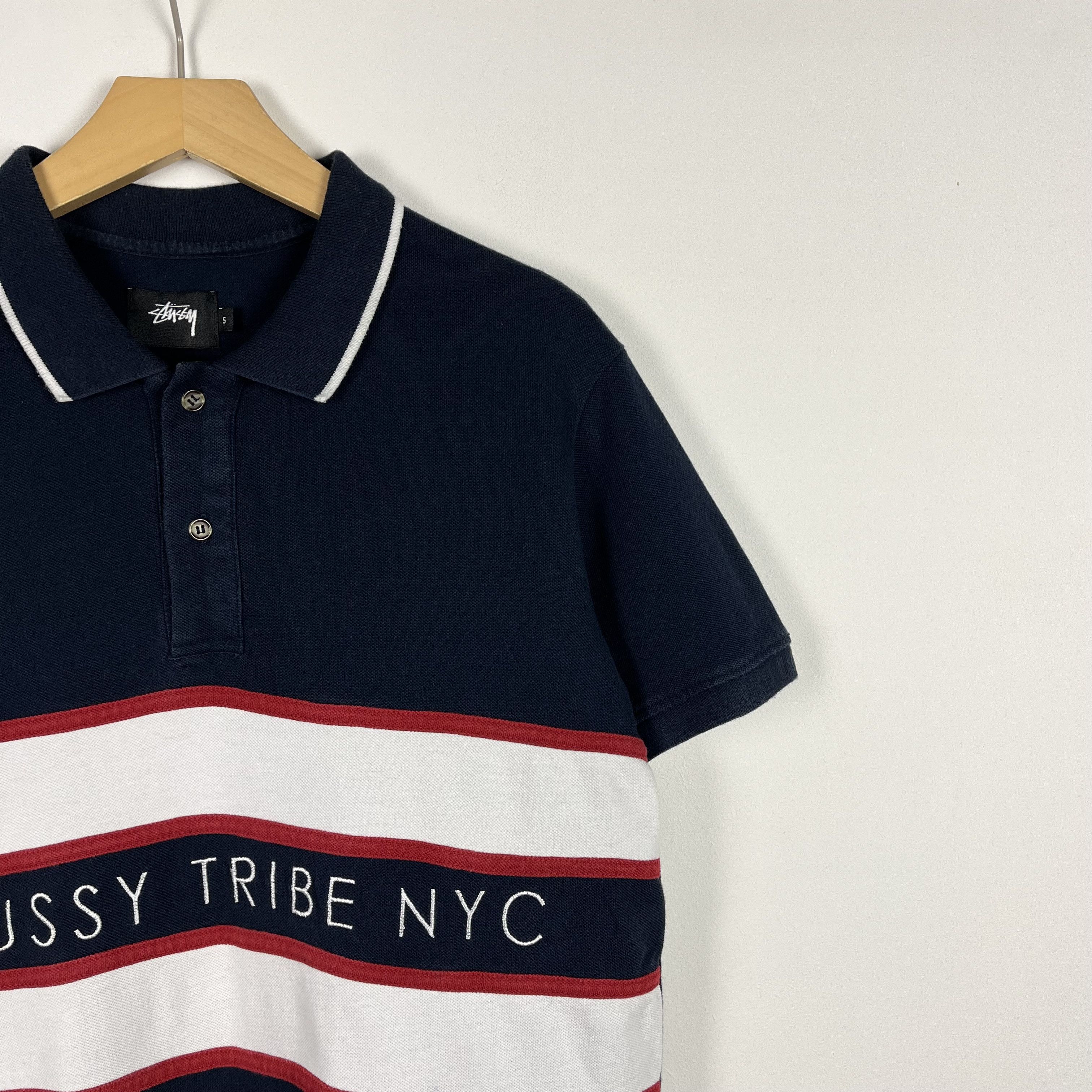 Stussy Vintage Stussy Tribe NYC Big Logo Polo Shirt 00's | Grailed
