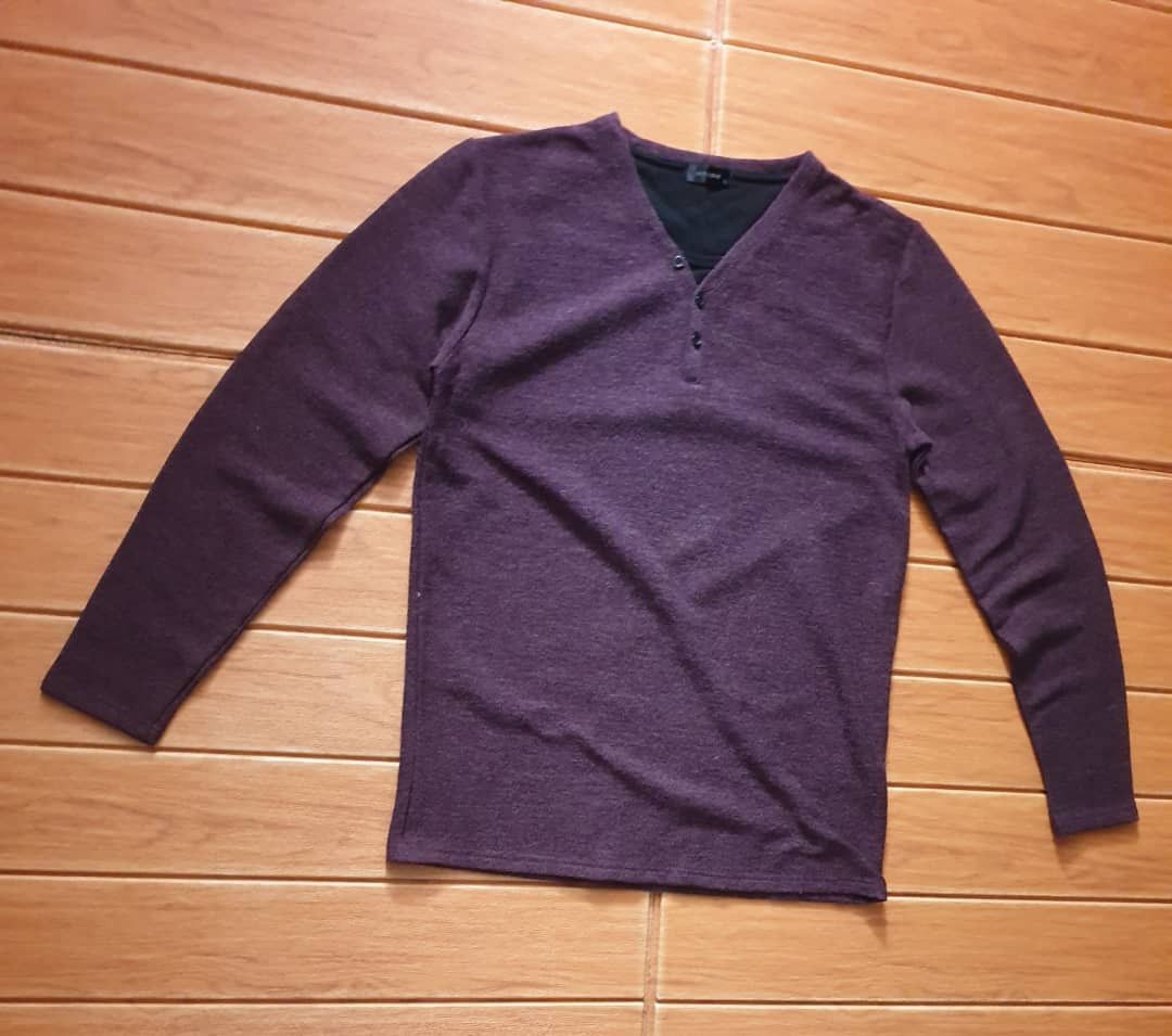 Japanese Brand Nota Bene burgendy colour longsleeve shirt Size US M / EU 48-50 / 2 - 4 Thumbnail