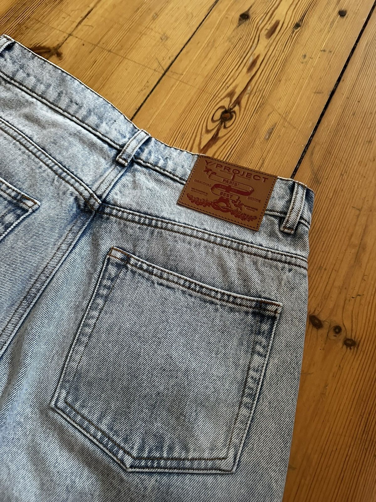 Y/Project SSENSE Exclusive Blue Crystal Jeans Size US 28 / EU 44 - 4 Thumbnail
