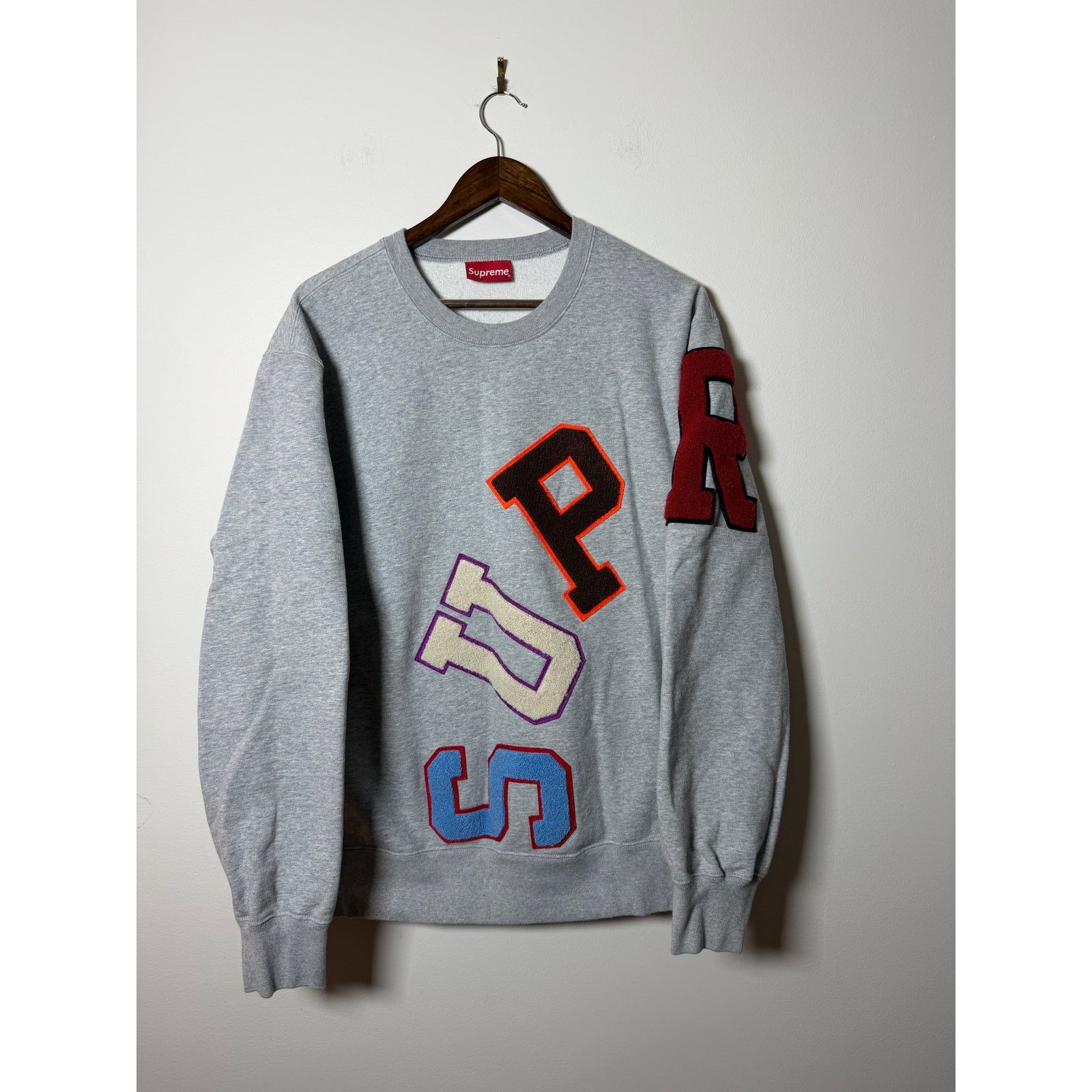 Nike × Supreme SUPREME NIKE ARC CREWNECK / HEATHER GRAY / SIZE 