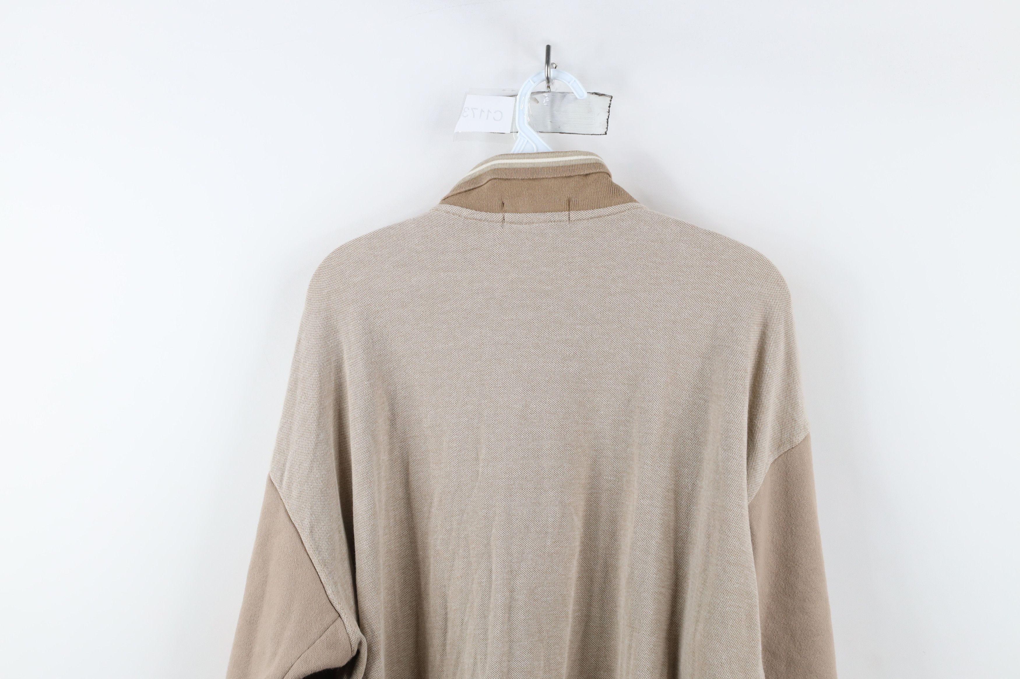 Vintage Vintage 90s Mickey Mouse Long Sleeve Golf Polo Shirt Beige Size US XXL / EU 58 / 5 - 12 Thumbnail