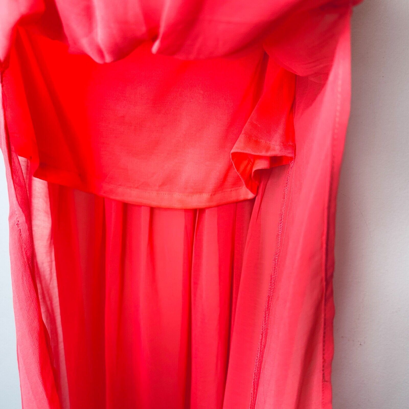 Other Love Riche Pink Sheer Maxi Short Slip Silver Shimmer Waist L Size 36" / US 14 / IT 50 - 7 Thumbnail