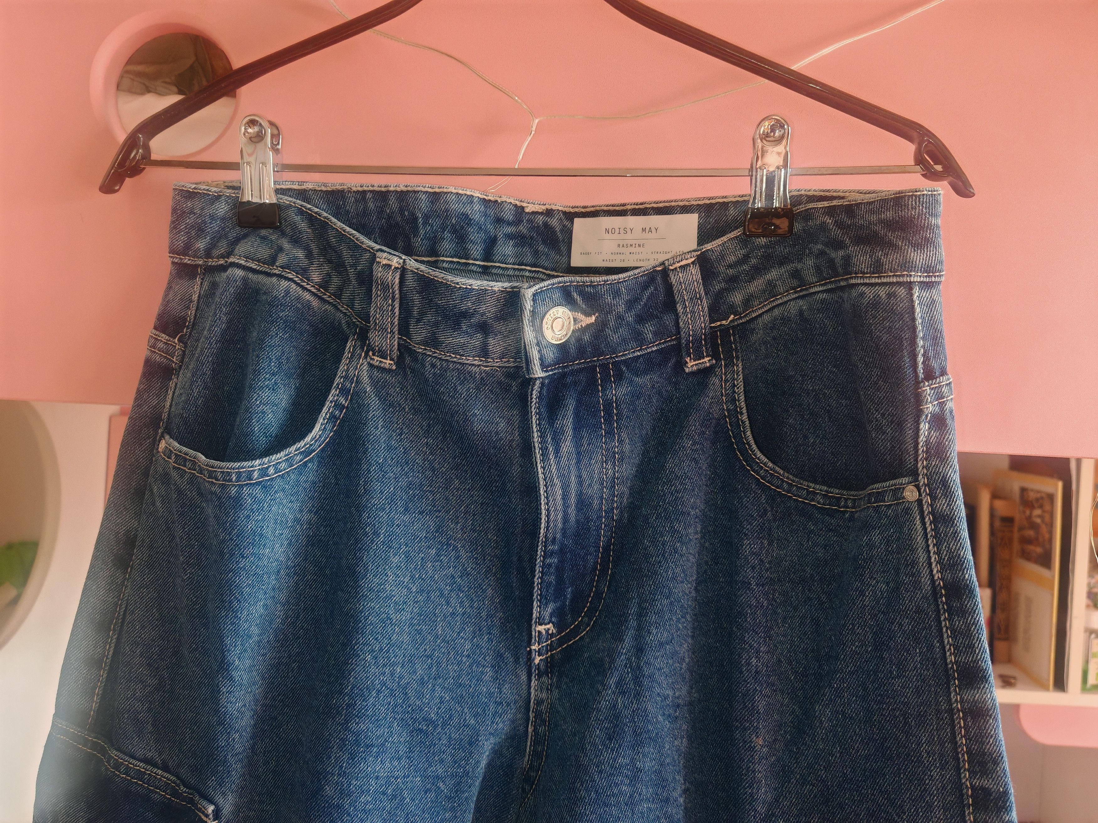 Other Baggy Wide Leg Noisy May Cargo Barrel Jeans 28/32 Size 28" / US 6 / IT 42 - 3 Thumbnail
