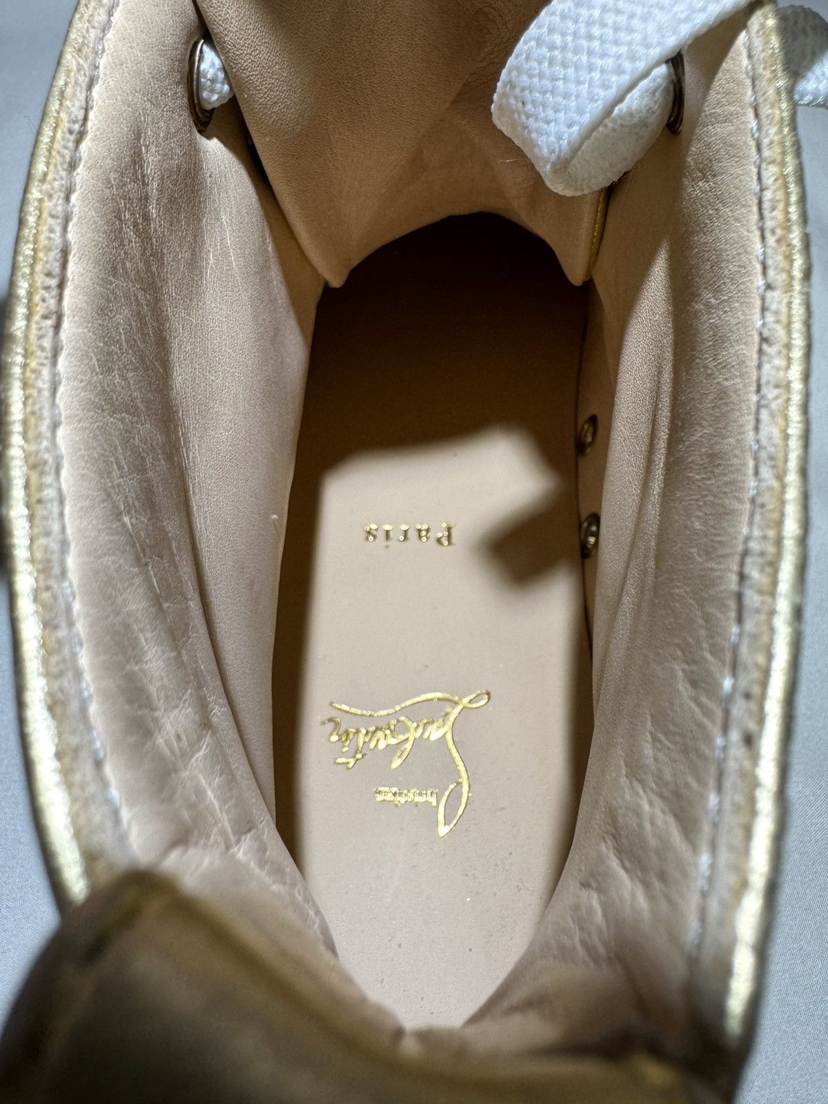 Christian Louboutin Louis Strass Flat Gold Size US 10 / EU 43 - 15 Thumbnail