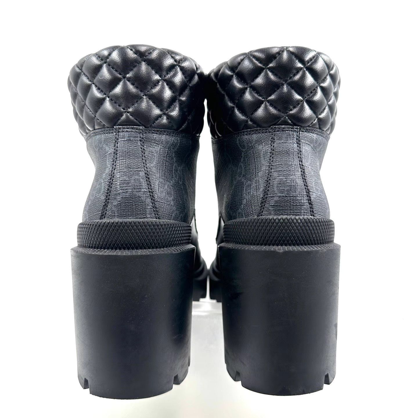 Gucci Gucci Black GG Logo Platform Round Toe Ankle Boots. K12 Size US 7 / IT 37 - 3 Thumbnail