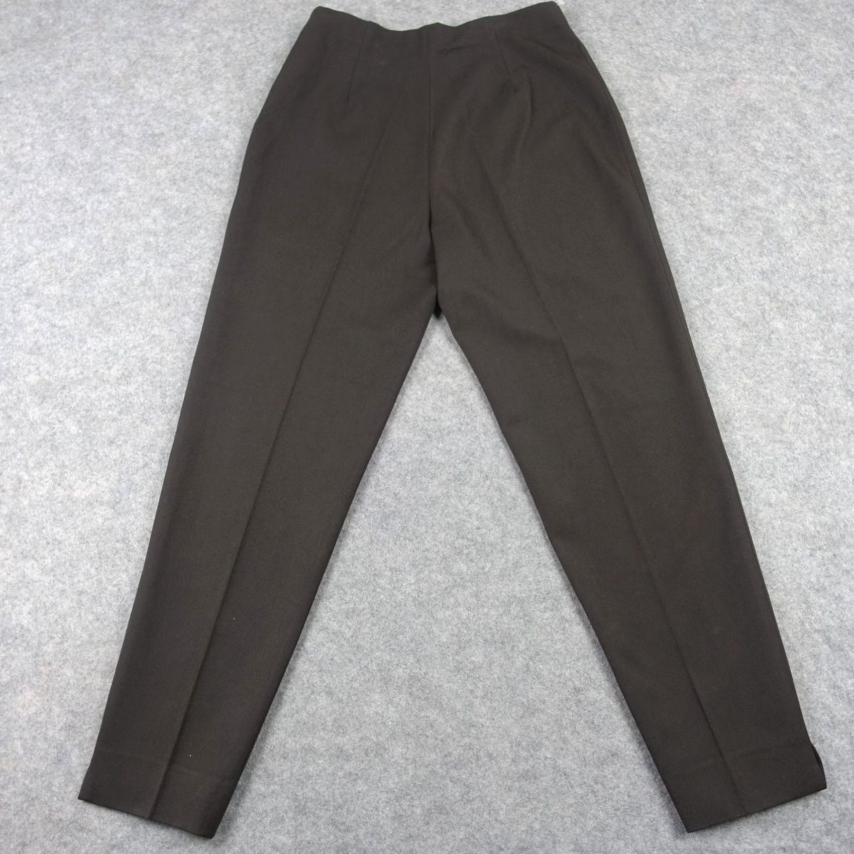 Vintage FABRIZIO GIANNI Pants Womens 8 Brown Stretch Tapered Dress Side Zip Made USA Shirt? Size 30" / US 8 / IT 44 - 6 Thumbnail