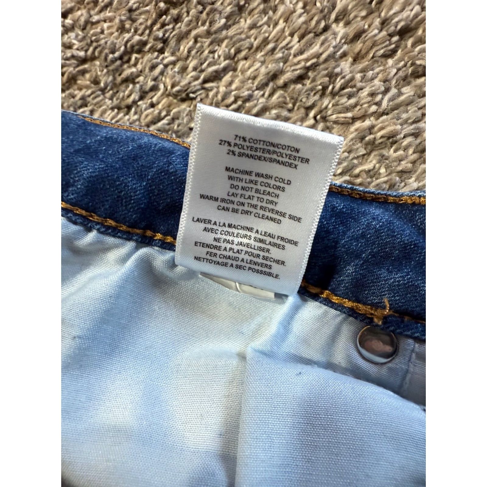 Vintage VIGOSS Women’s Jeans 24 Blue Denim ACE Straight Distressed Stretch Flex Jeans Size 42" / US 20 - 6 Thumbnail