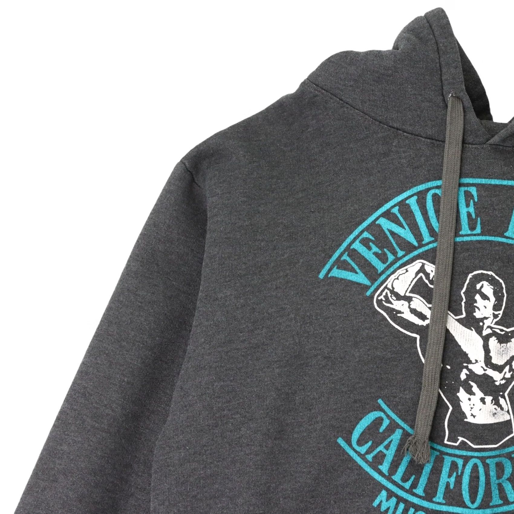 Vintage VINTAGE Arnold Schwarzenegger Muscle Beach Venice California Sz S Hoodie Sweatshirt Gray Size US S / EU 44-46 / 1 - 4 Thumbnail