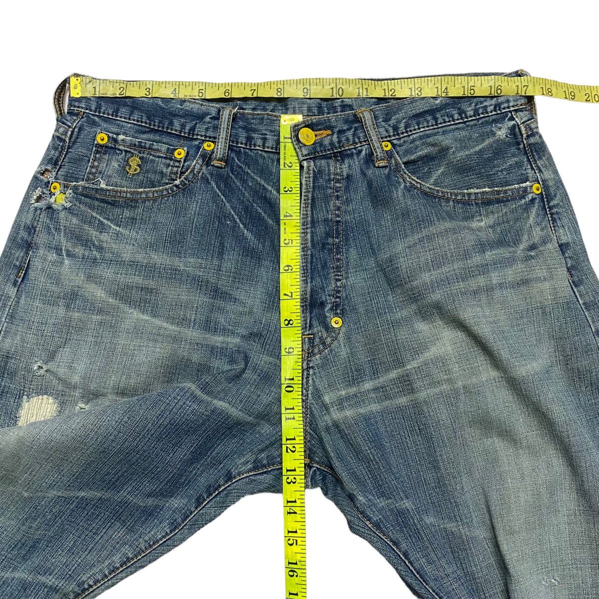 Swagger SWAGGER Mud Wash Distressed Denim Jeans Size US 34 / EU 50 - 18 Thumbnail