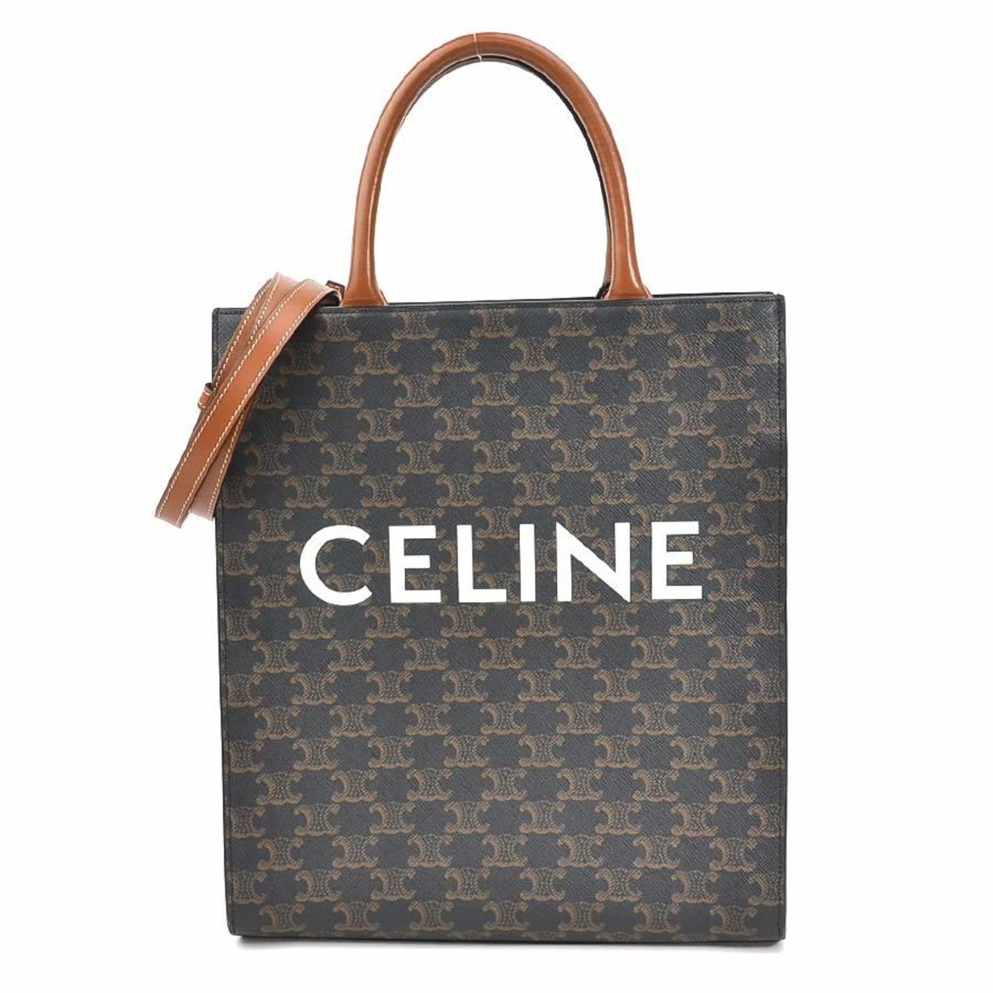 image of Celine Handbag Shoulder Bag Vertical Cover Small Coated Canvas Black Unisex, Women's