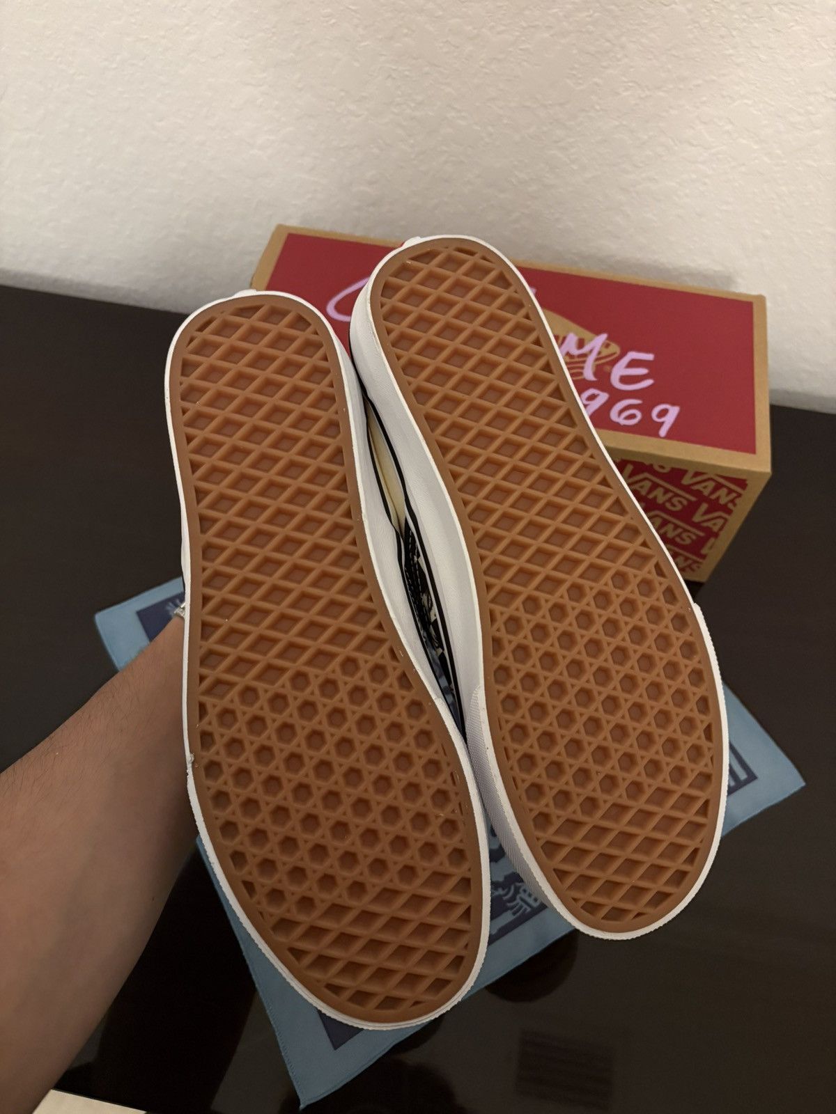 Vans Custom Matty Boy Inspired 99 White Checkered Slip On Vans Size US 8.5 / EU 41-42 - 9 Thumbnail
