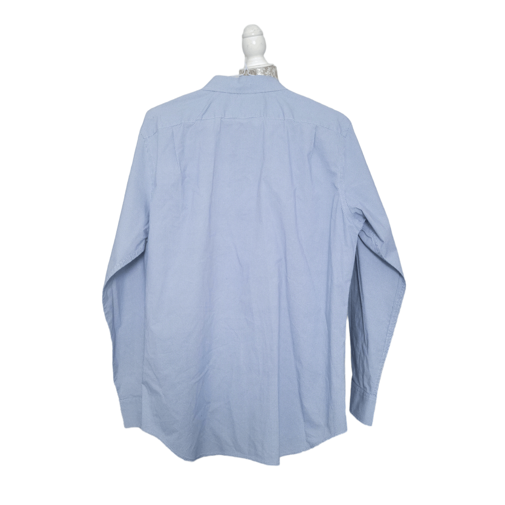Banana Republic Banana Republic Blue Patterned Long Sleeve Shirt Size US XL / EU 56 / 4 - 3 Thumbnail