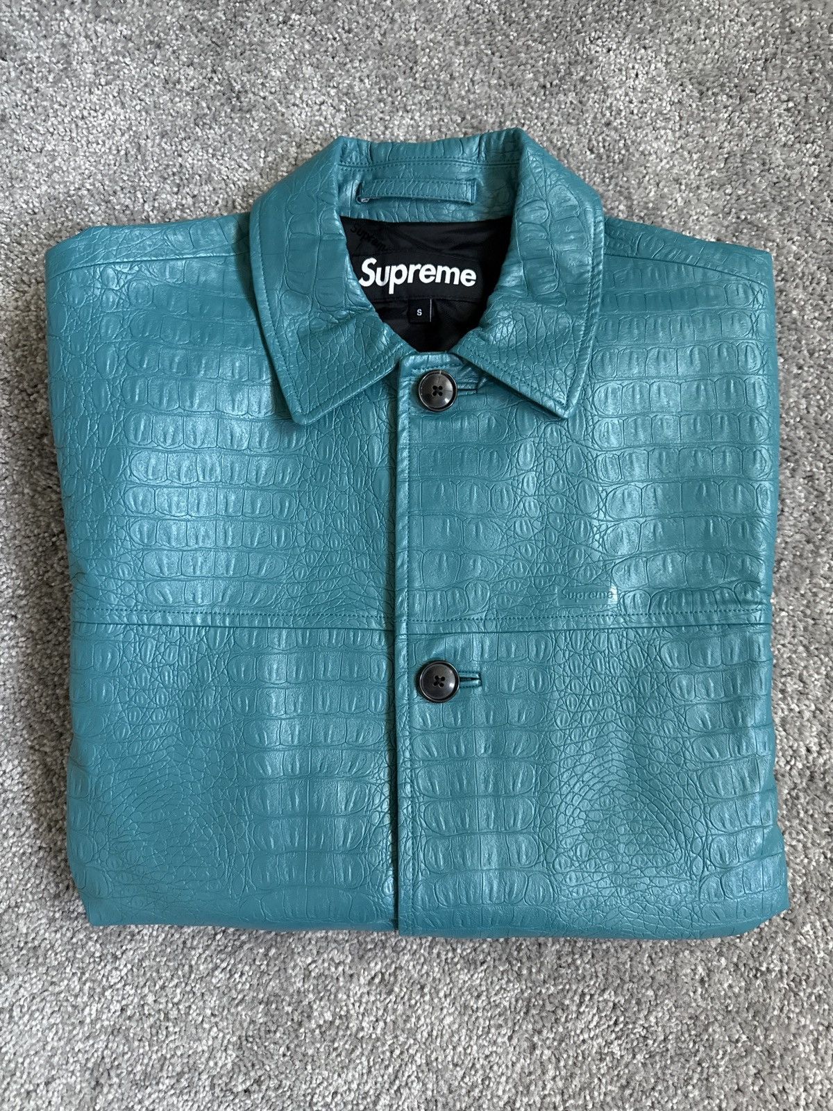 Supreme Supreme faux croc car coat | Grailed