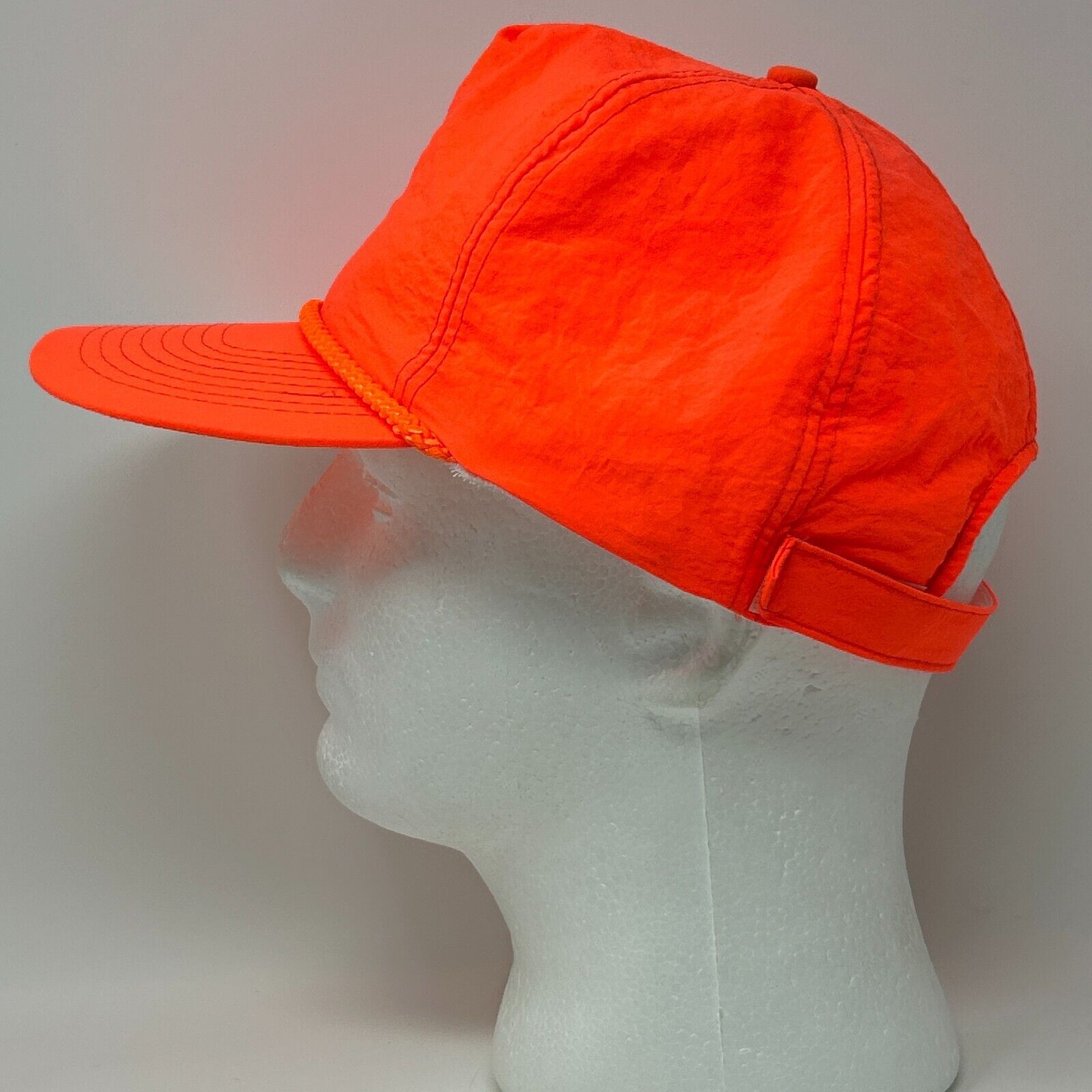 Vintage Vintage 90s Blank Hat Baseball Cap Roping Rope Blaze Orange Size ONE SIZE - 6 Thumbnail