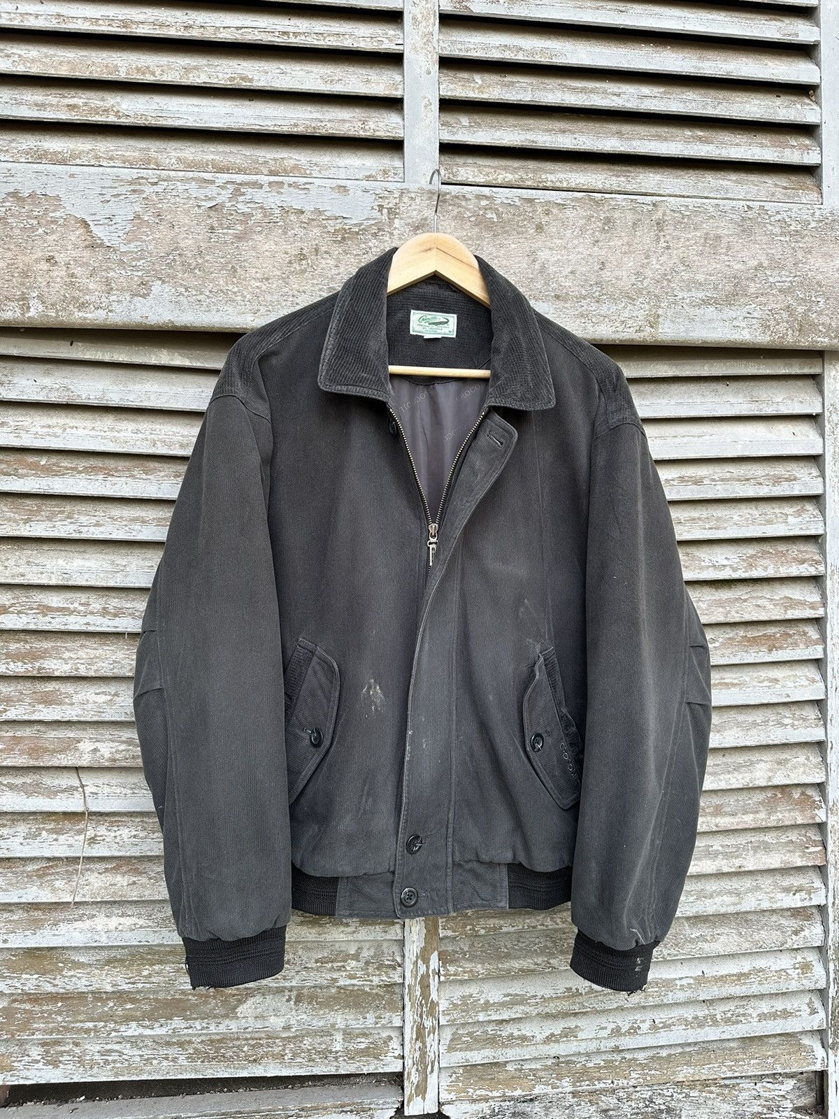 Vintage 👹THRASHED Crocodile Classic Corduroy Bomber Jacket Size US M / EU 48-50 / 2 - 2 Thumbnail