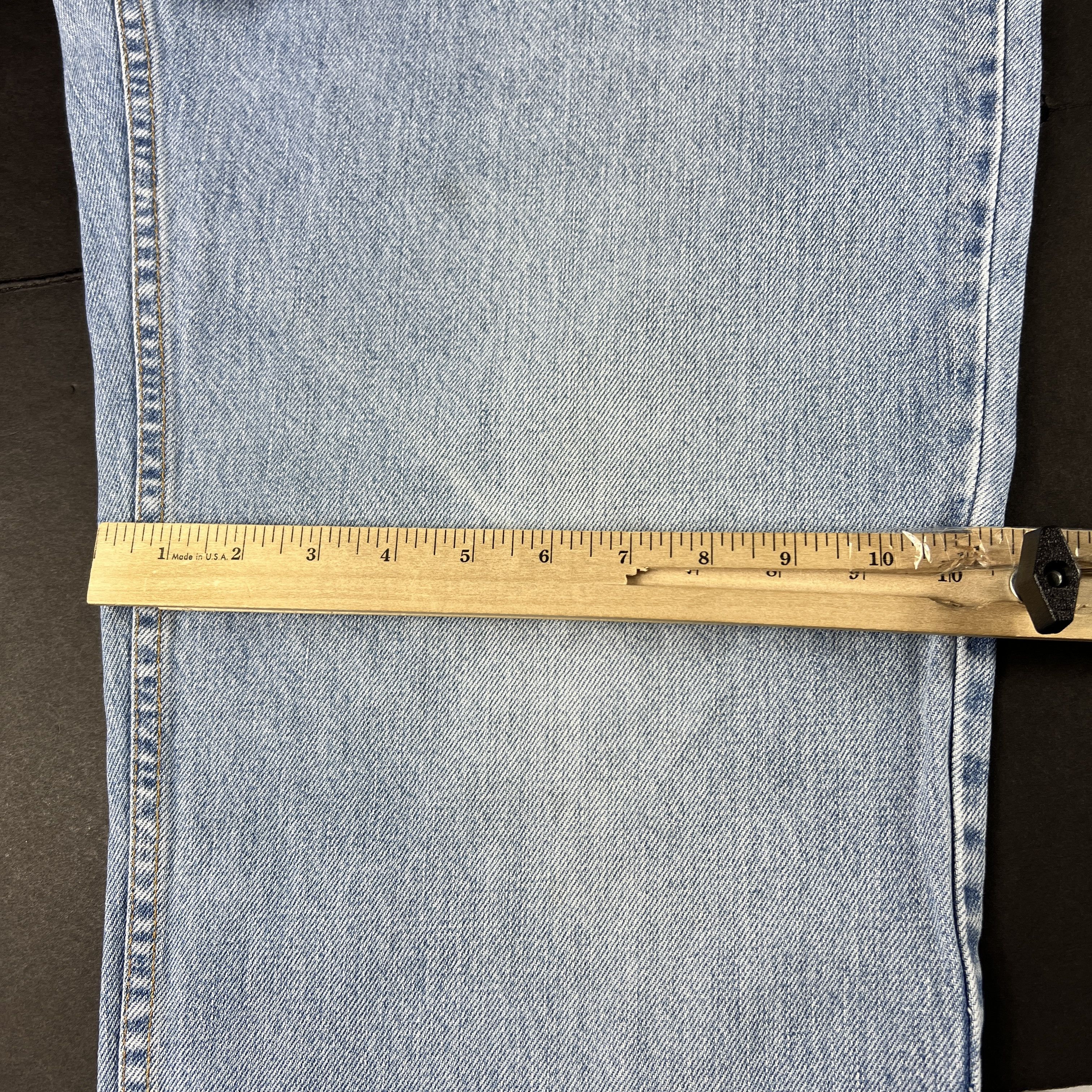 Levi's × Vintage VTG 90s Levi's Jeans 550 Relaxed Light Blue Cotton Denim Size US 36 / EU 52 - 19 Thumbnail