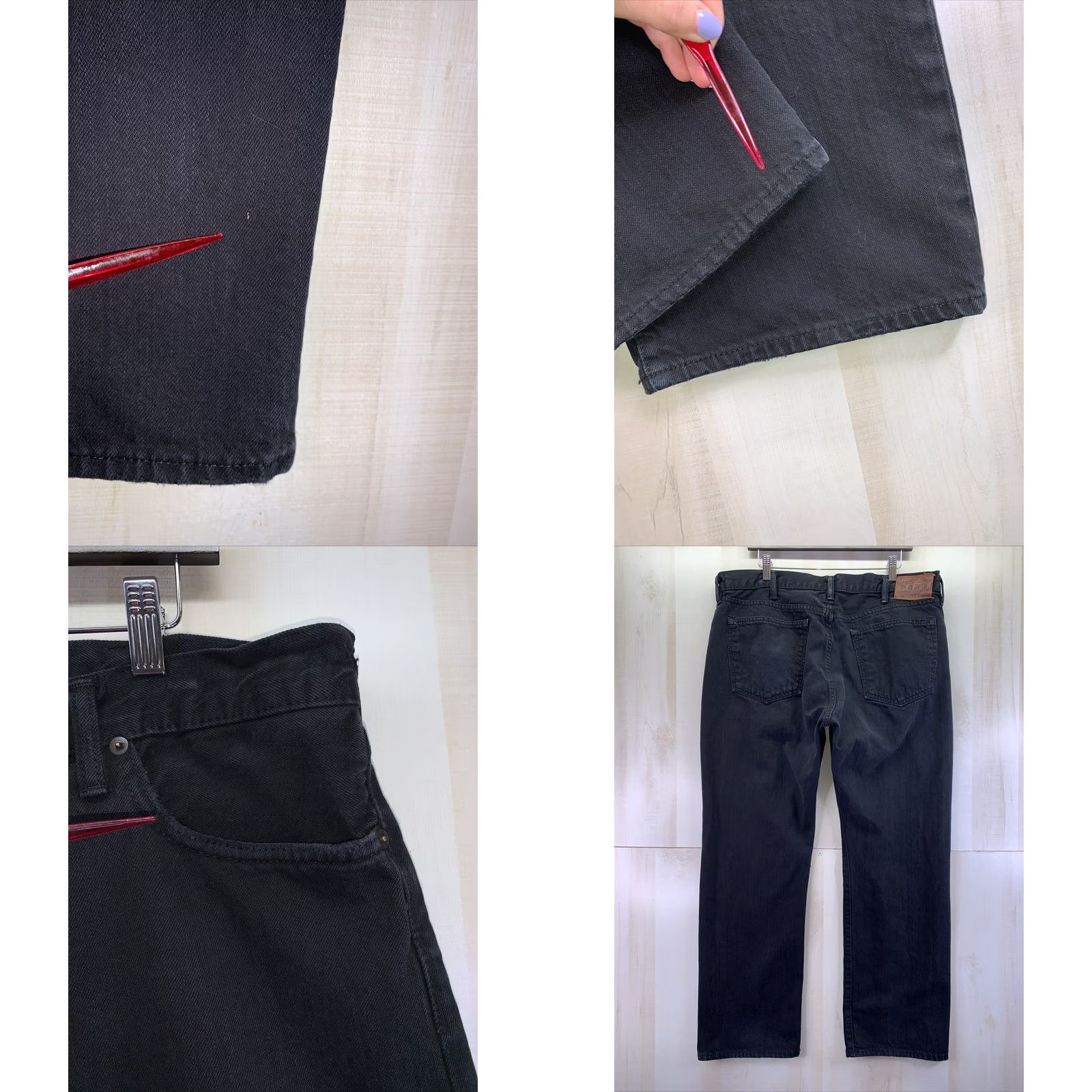 Vintage VINTAGE Black Jeans Mens 38 Vtg Ralph Lauren Polo Leather Tag Embroidered Logo Distressed Size US M / EU 48-50 / 2 - 8 Thumbnail