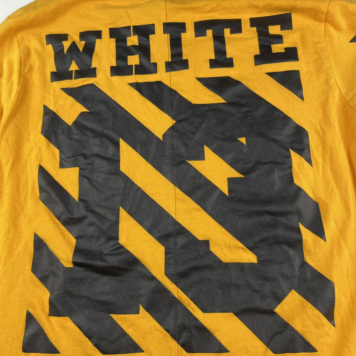 Off-White 2014 Off-White C/O VIRGIL 13 Stripe Print Yellow Mens XS S Size US S / EU 44-46 / 1 - 7 Thumbnail