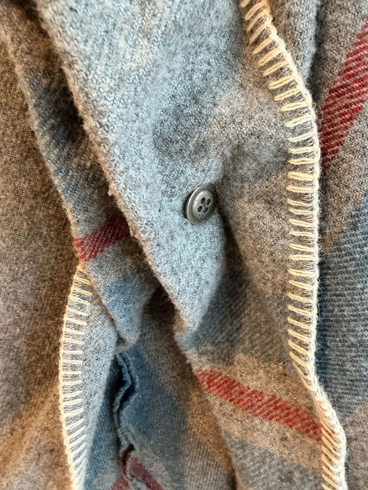 Greg Lauren 🚨1 of 1 FW 17 Blanket Denim Poncho w/ Vintage Denim Hood Size US L / EU 52-54 / 3 - 4 Thumbnail