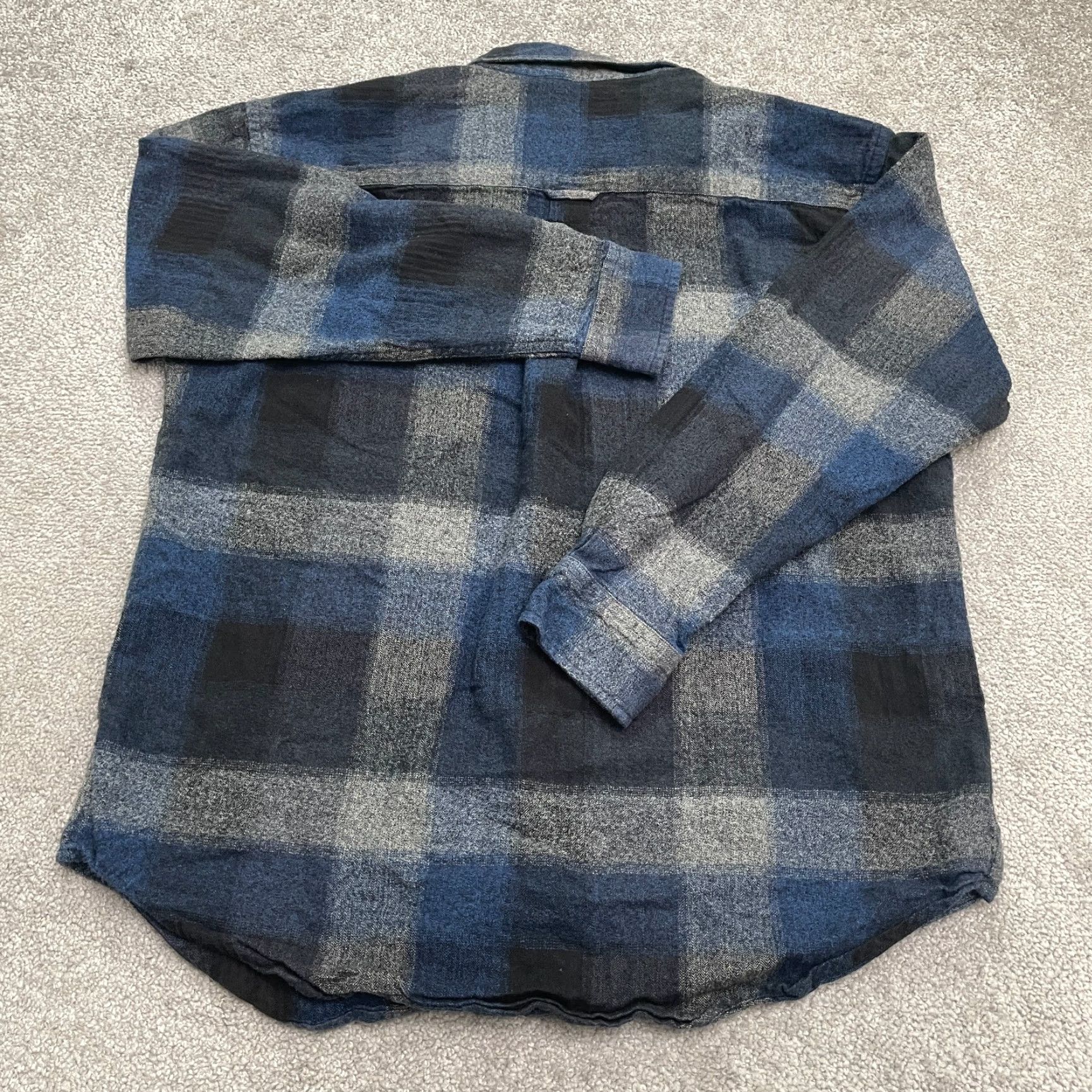 Vintage Goodland Trail Flannel Shirt Mens Large Blue Gray Plaid Cotton Outdoor Button-Up Size US L / EU 52-54 / 3 - 2 Thumbnail