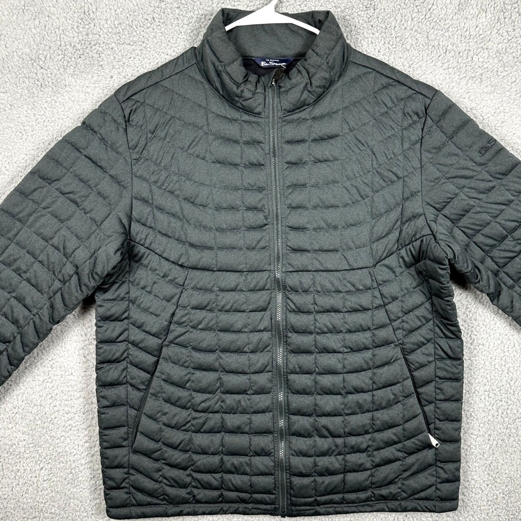 Ben Sherman Ben Sherman Quilted Puffer Jacket Mens Large Gray Full Zip Lightweight Pockets Size US L / EU 52-54 / 3 - 3 Thumbnail